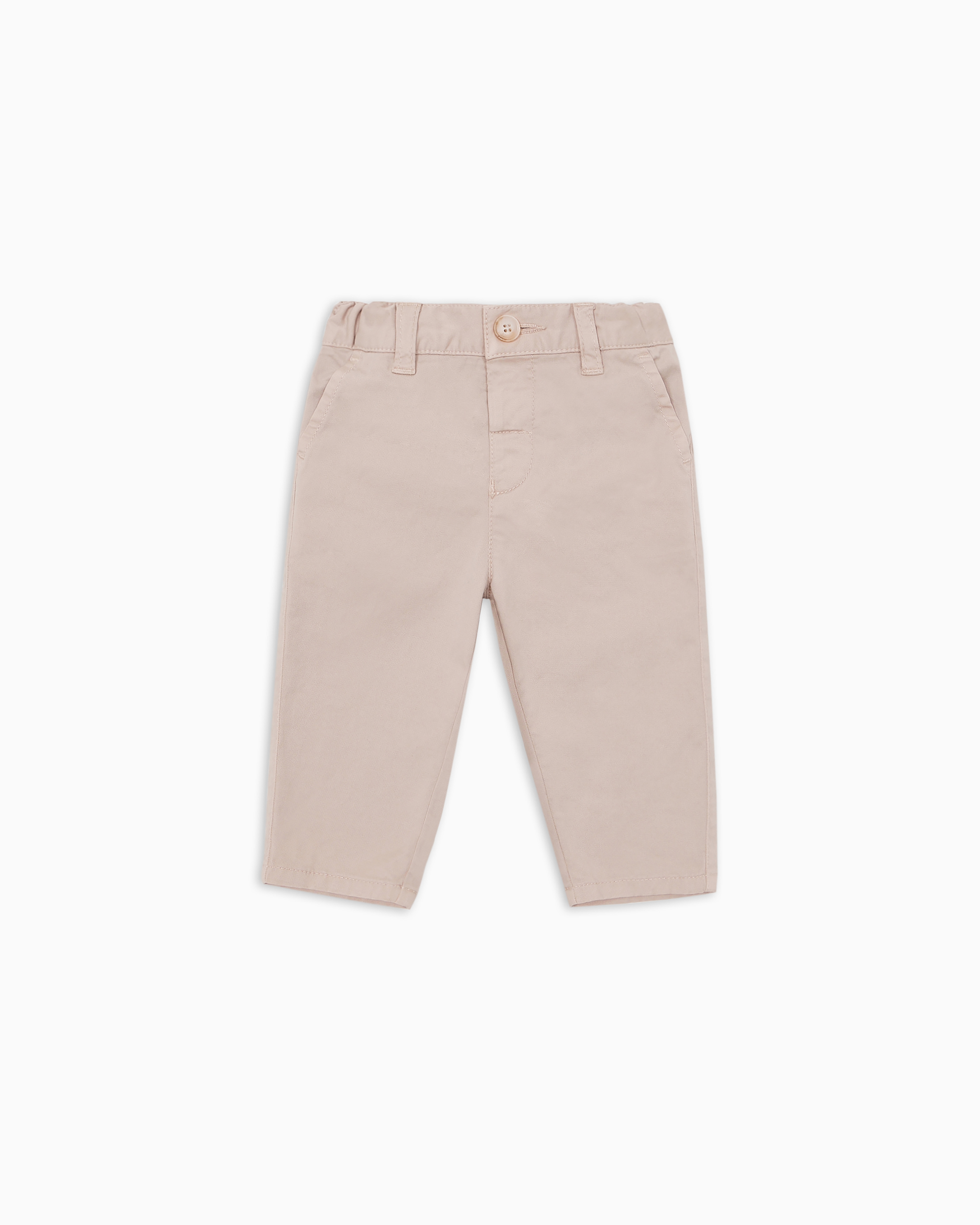 Shop Emporio Armani Cotton Chinos In Beige