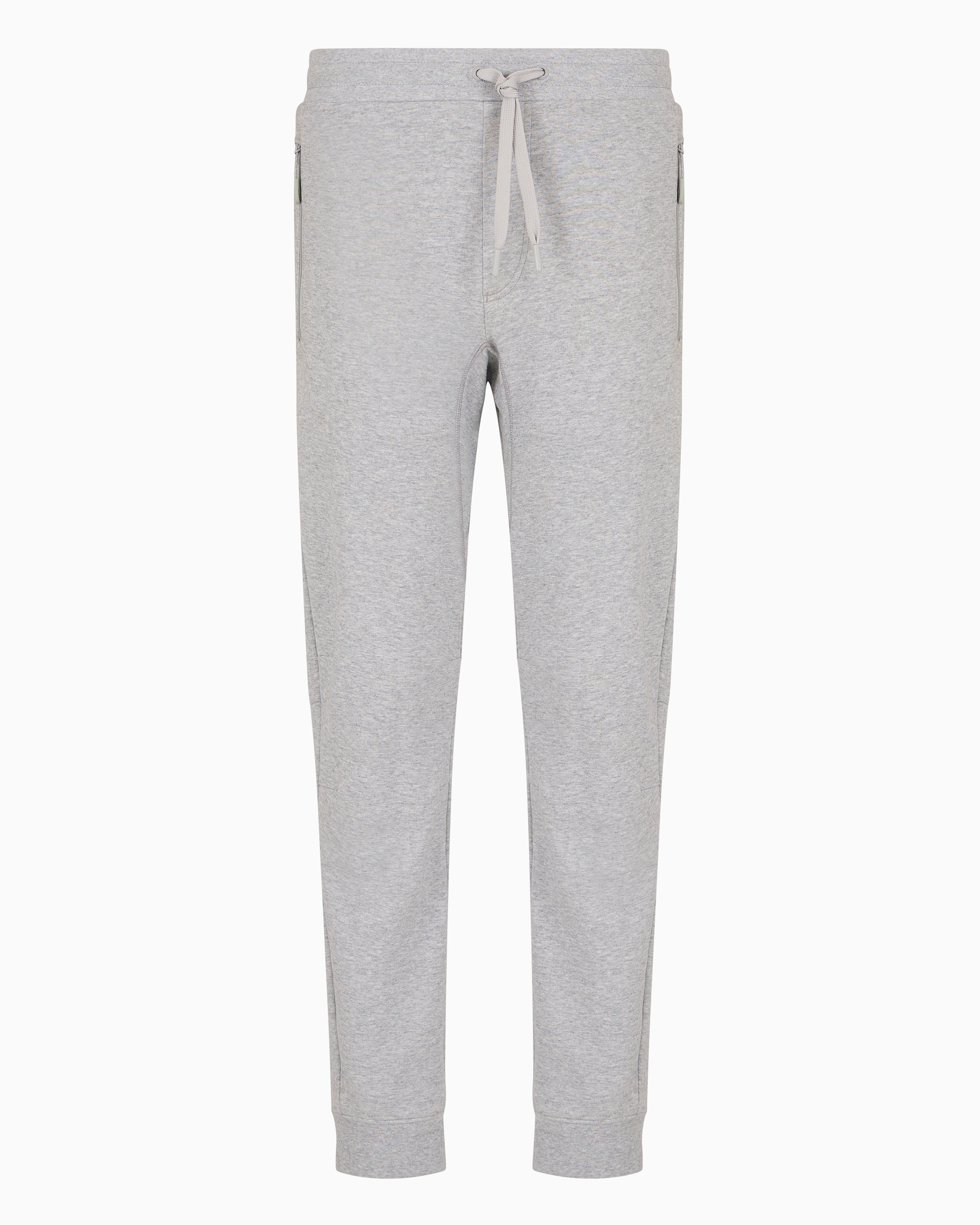 Shop Armani Exchange Soft Yarn Jogger Pants With Logo In Grey