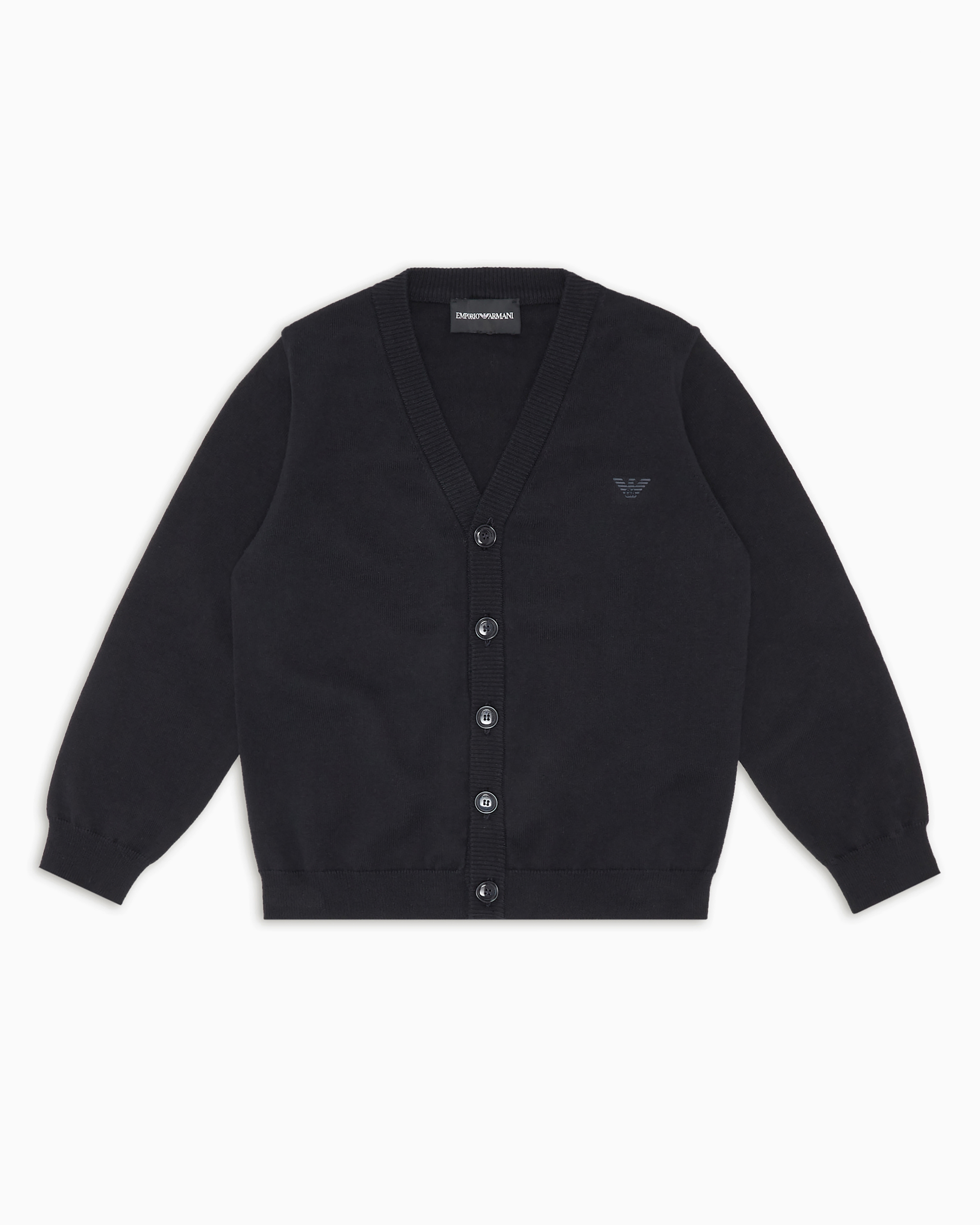 Emporio Armani Official Store Wool-blend V-neck Cardigan