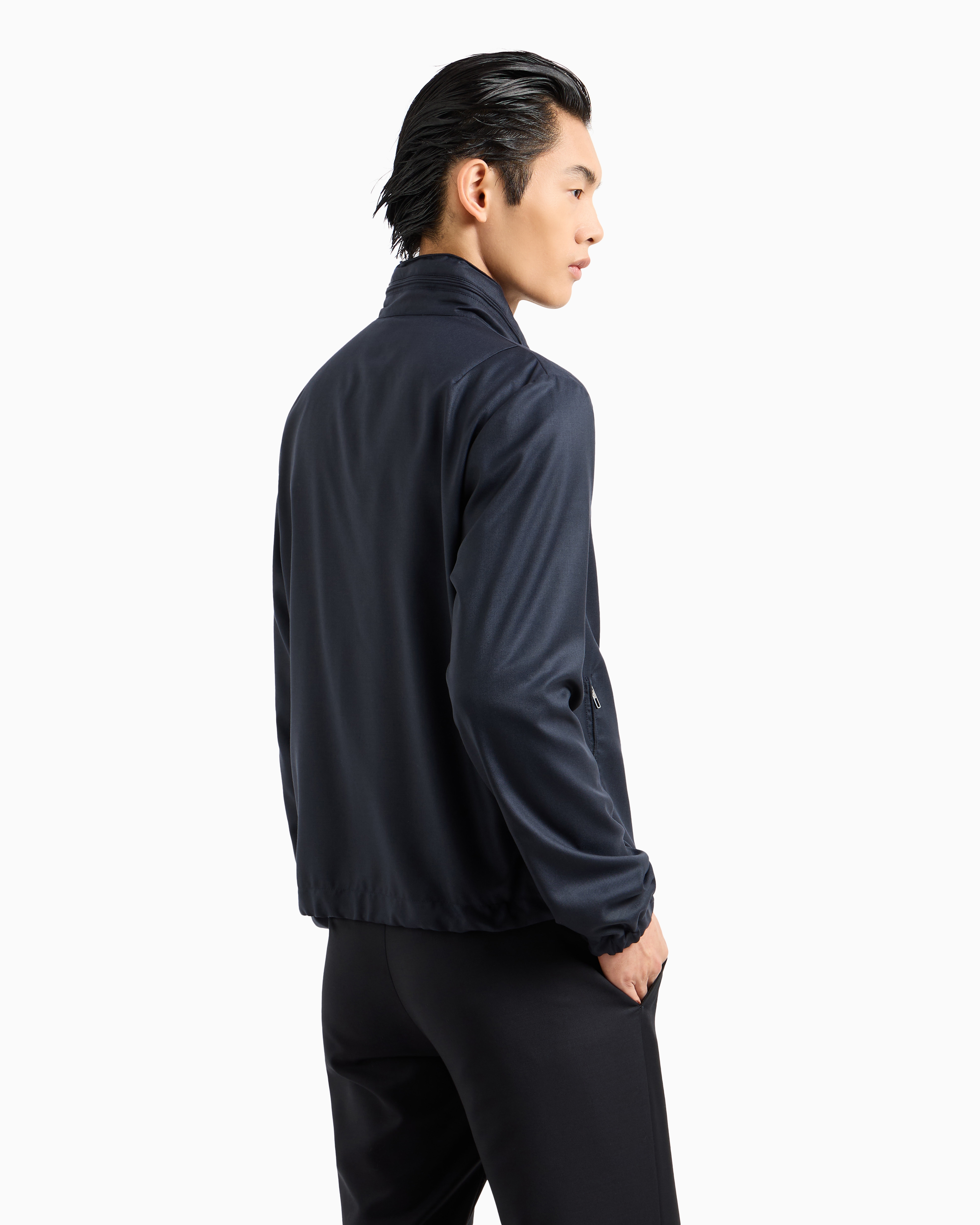 GIORGIO ARMANI ICON CASHMERE-BLEND GABARDINE BLOUSON 