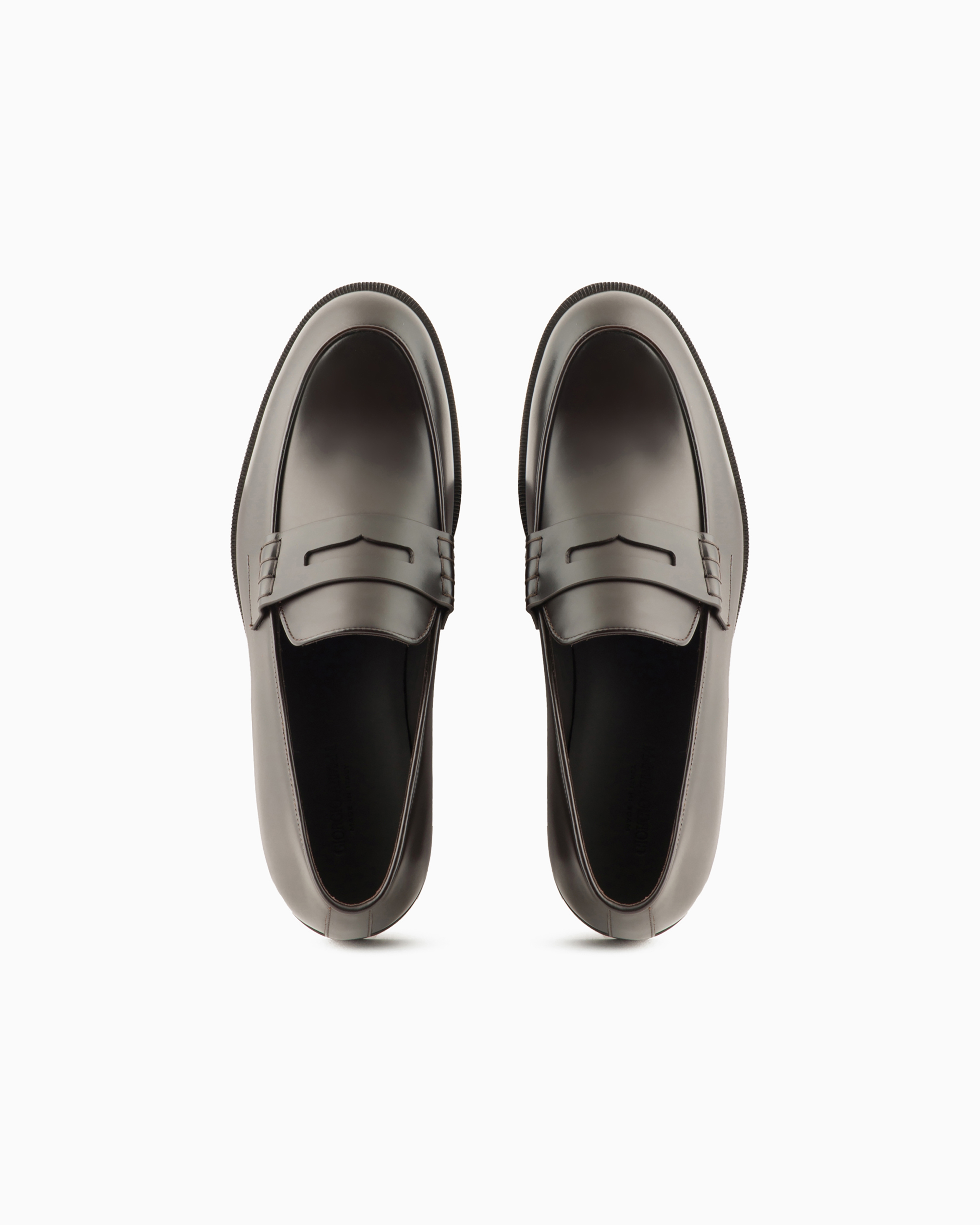 Giorgio Armani Official Store Loafers In Marron