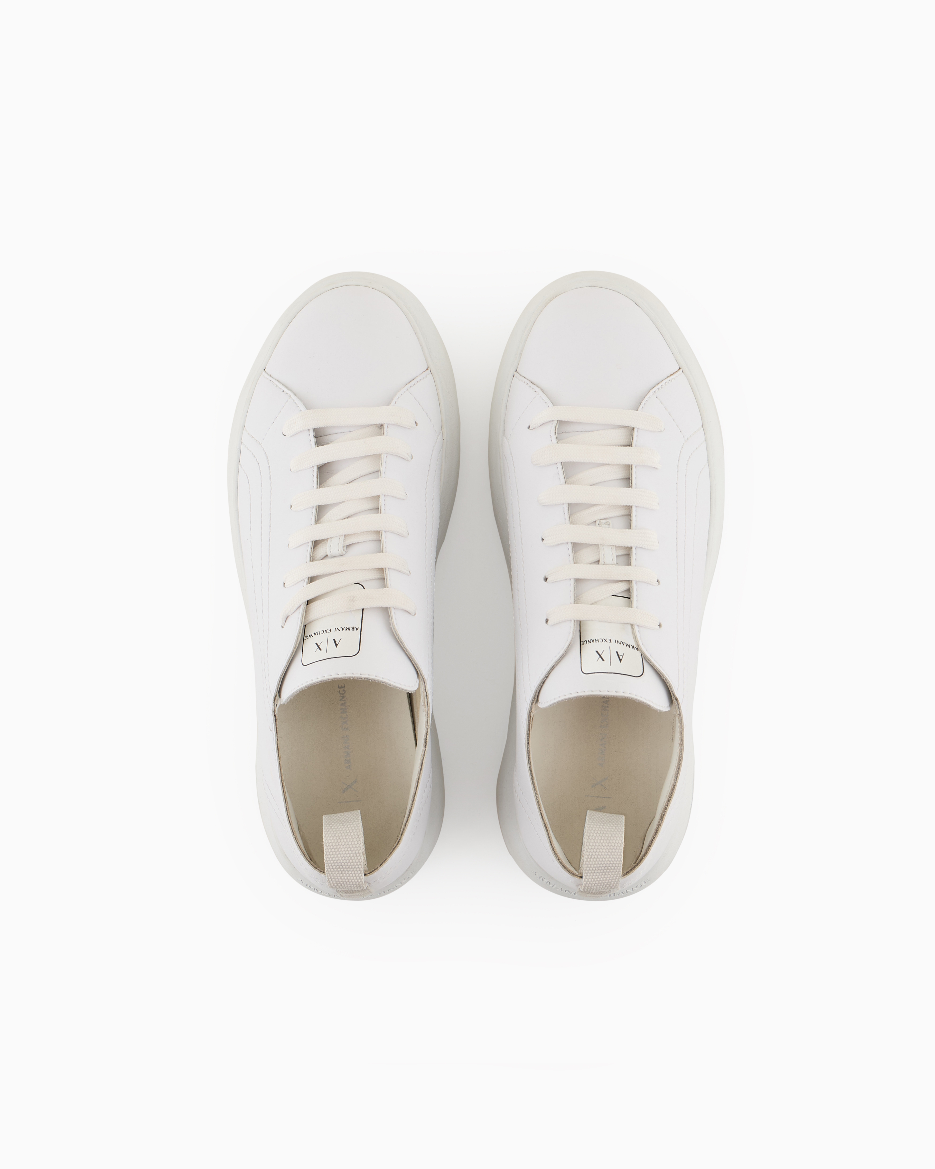 Armani Exchange Platform Low-top Sneakers In White