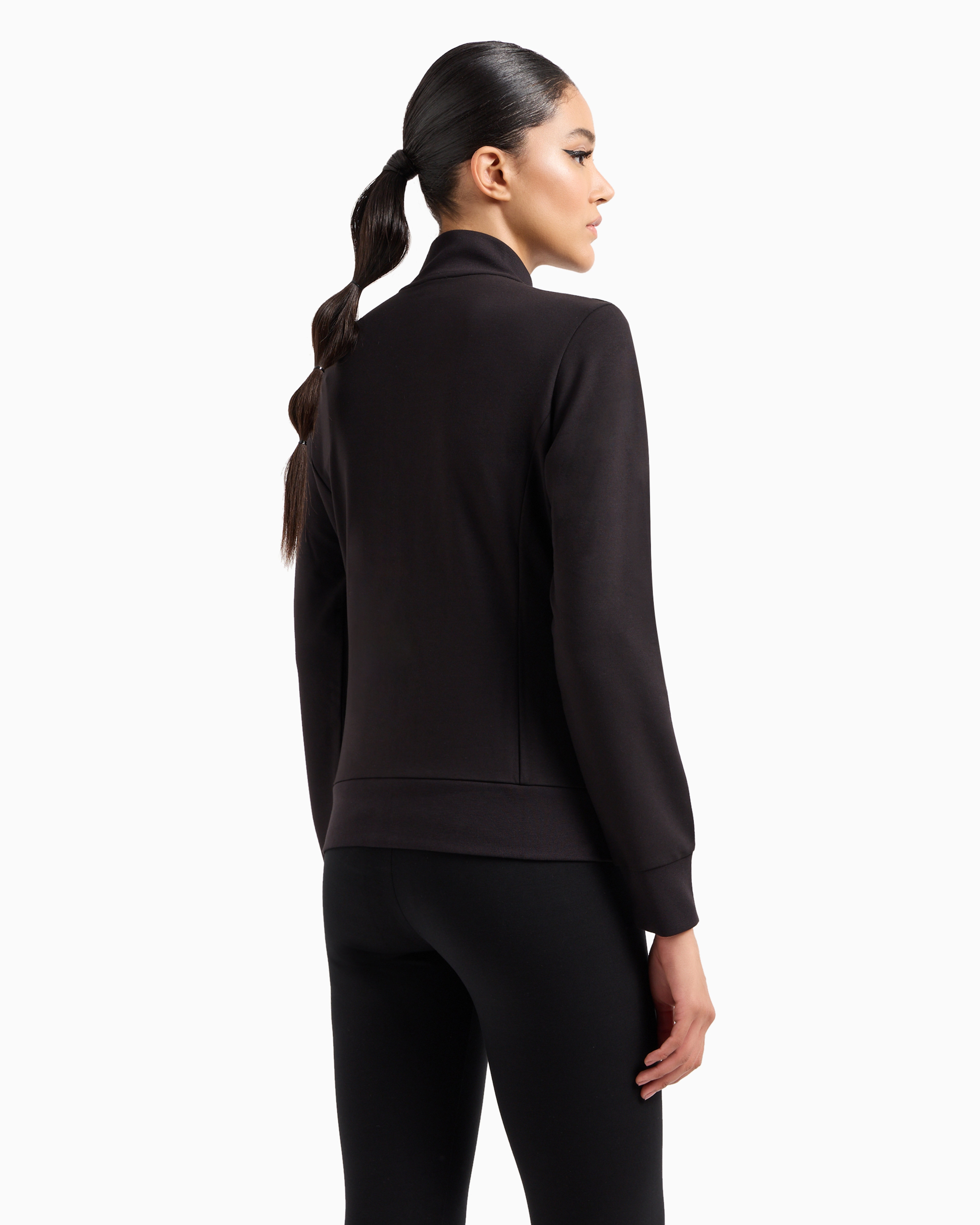 Ea7 Official Store Evolution Sweatshirt Mit Reissverschluss In Black