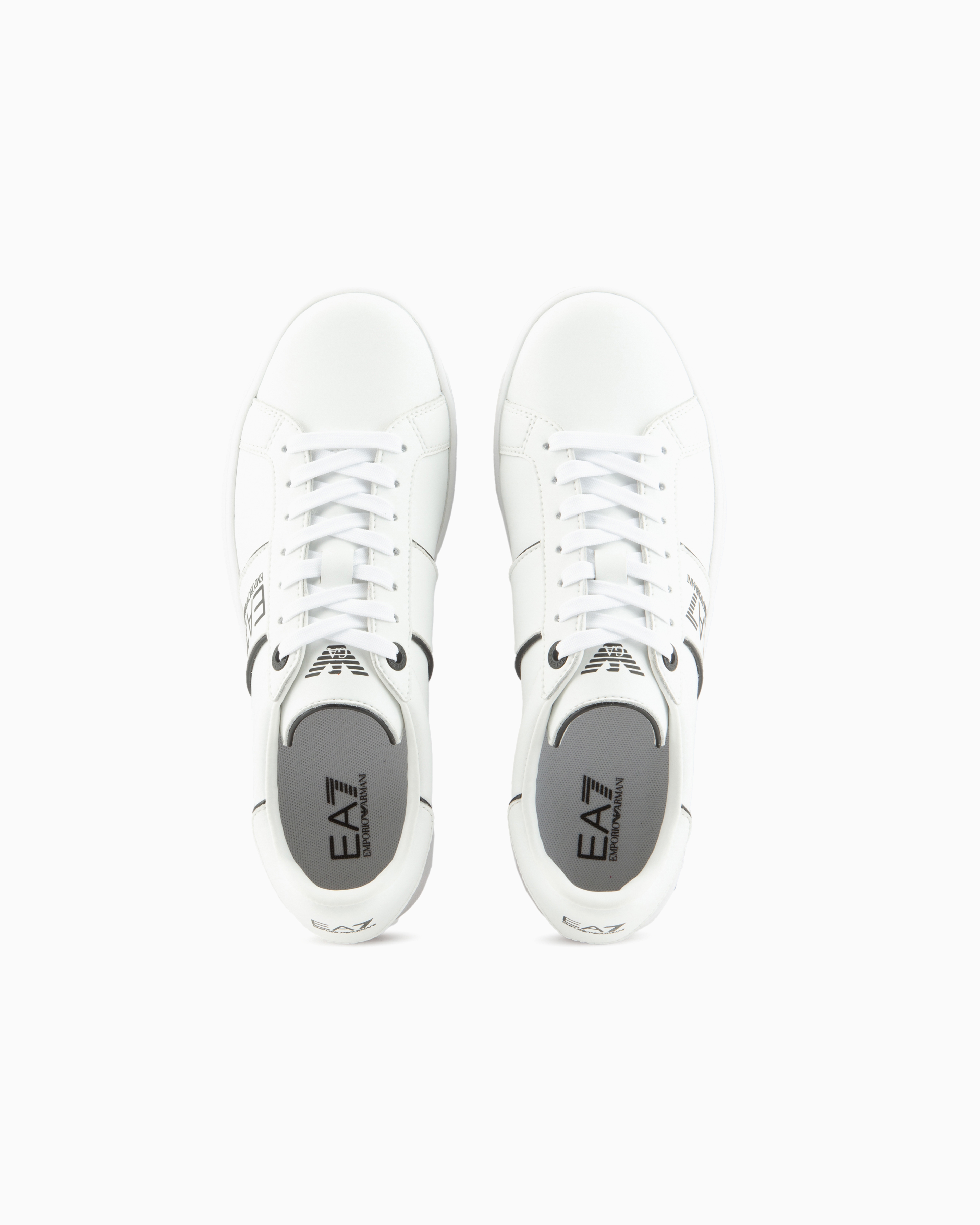Ea7 Classic Leather Sneakers In White