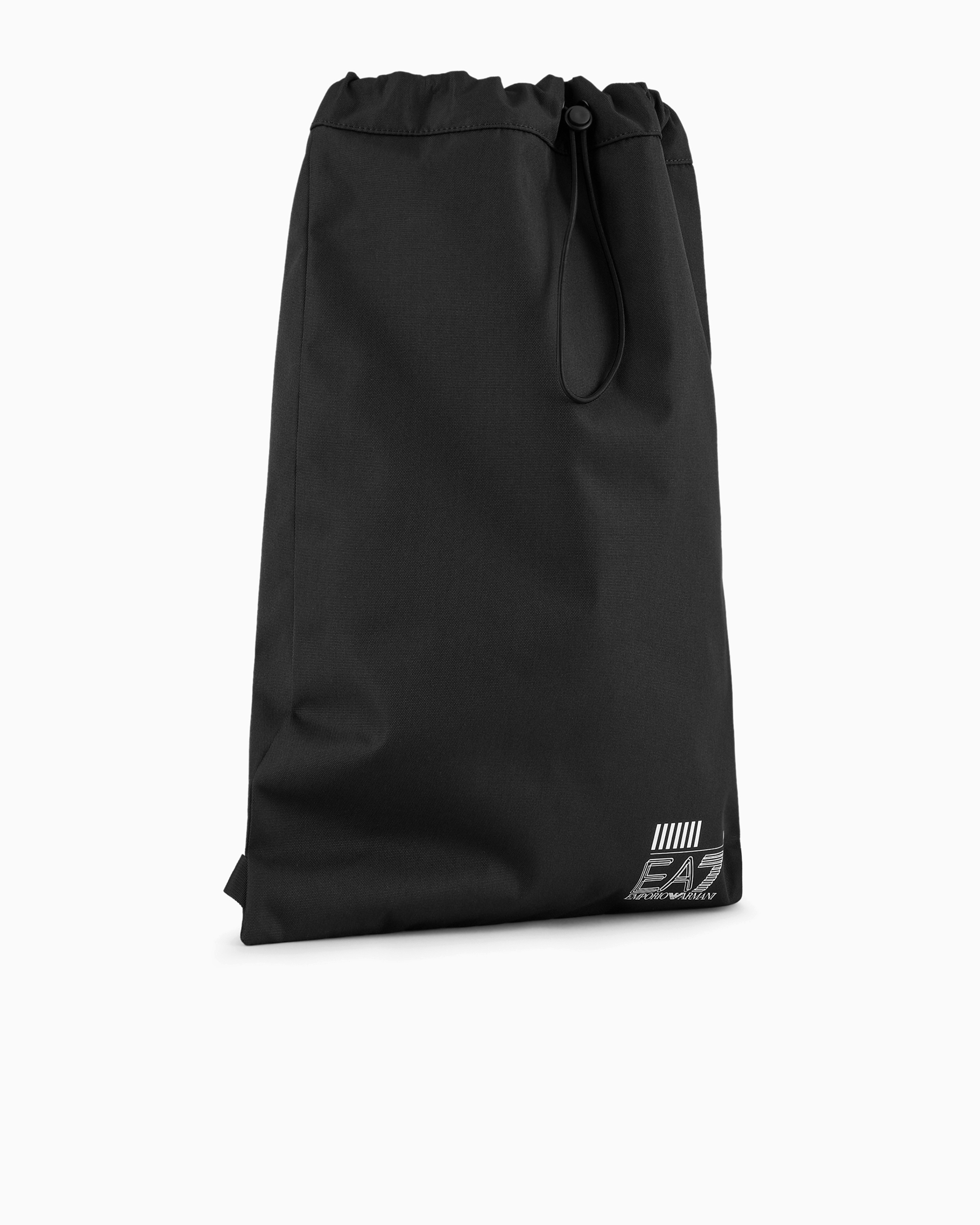 Emporio Armani Recycled Fabric Train Core Bag In Black