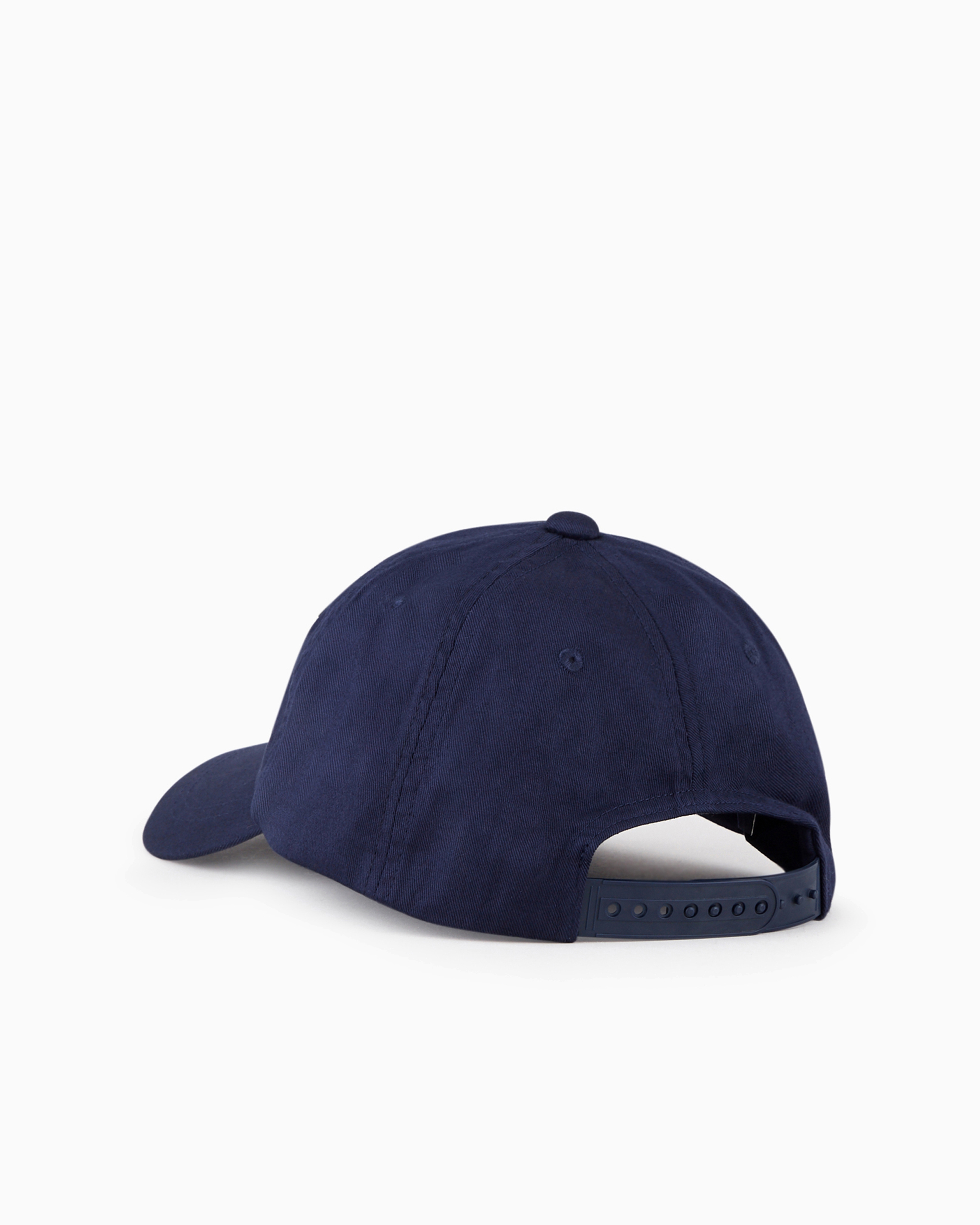 Emporio Armani Official Store Baseball Cap With Embroidered Oversized Eagle In Blue