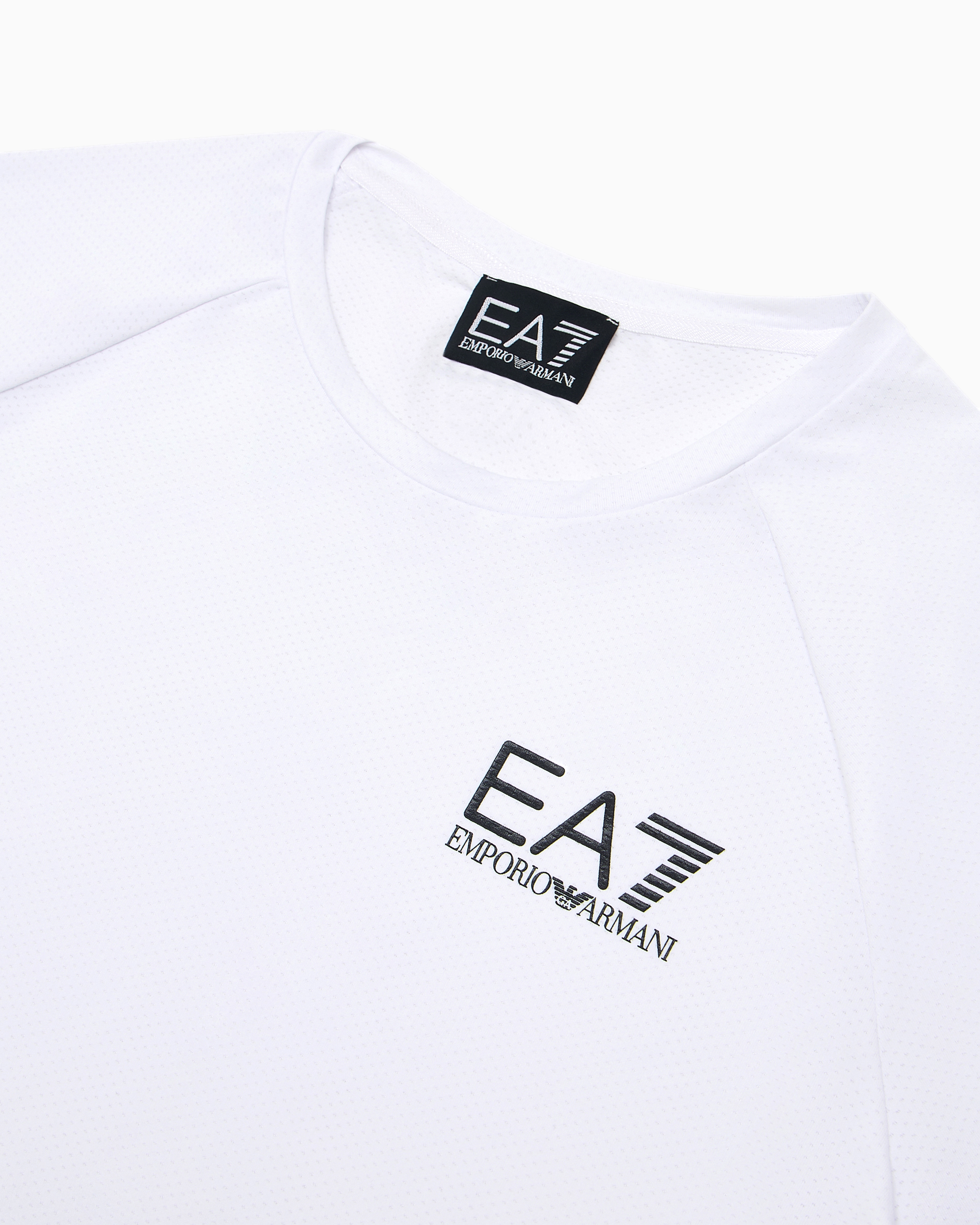 Shop Ea7 Tennis Pro Boy T-shirt In Ventus7 Technical Fabric In White