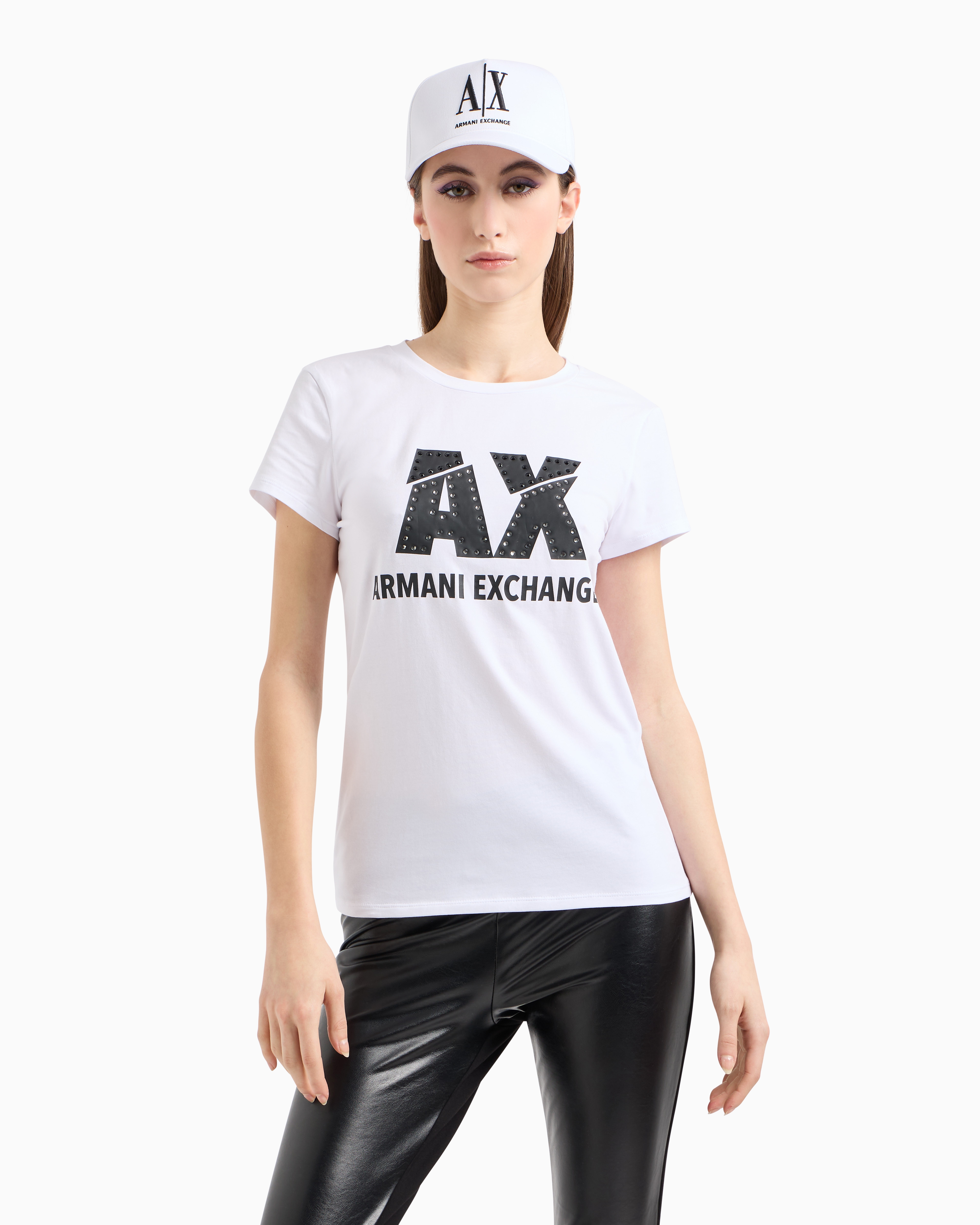 ARMANI EXCHANGE SLIM FIT T-SHIRT IN STRETCH COTTON JERSEY 