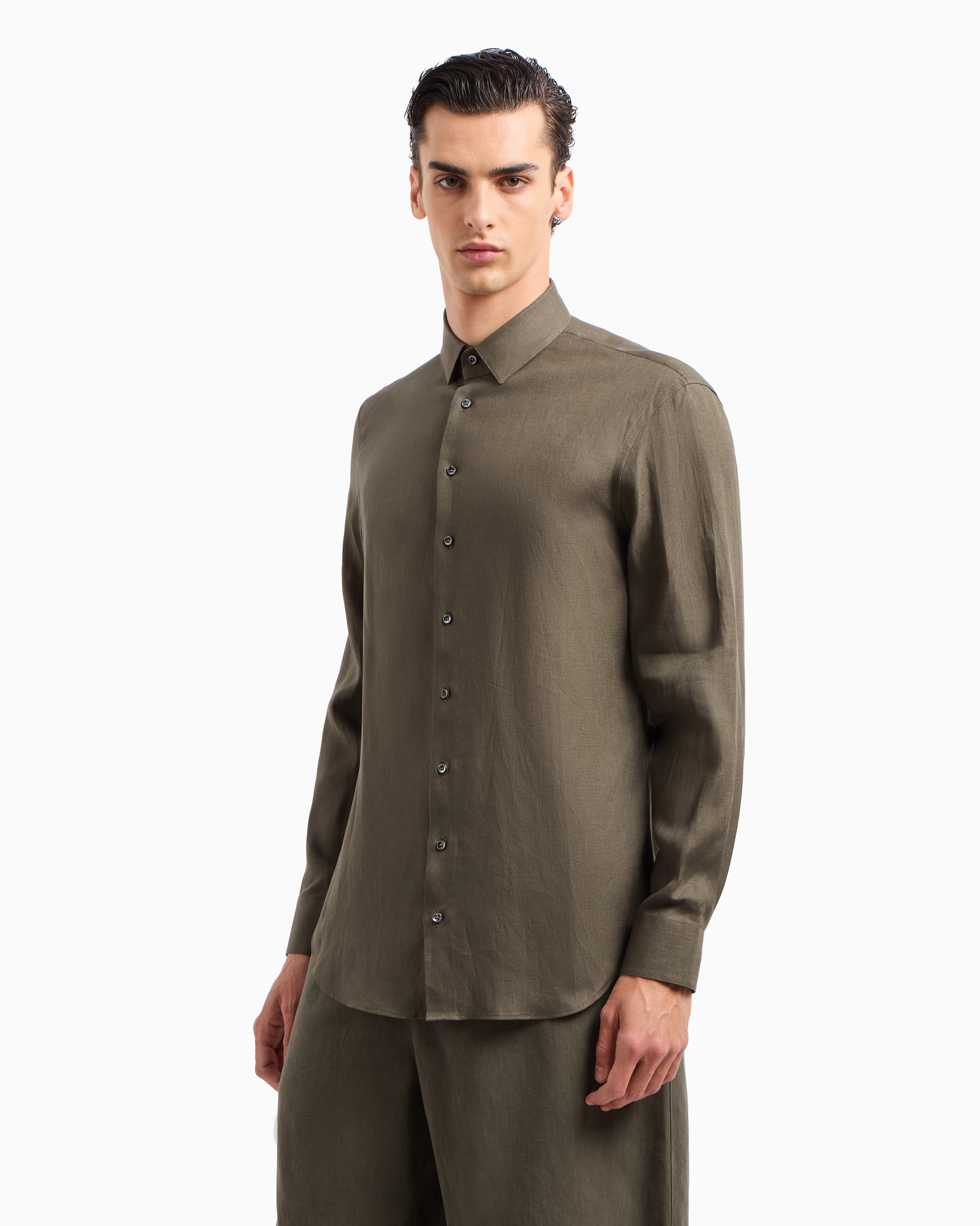 トップス GIORGIO ARMANI Linen Wide Shirt undefined