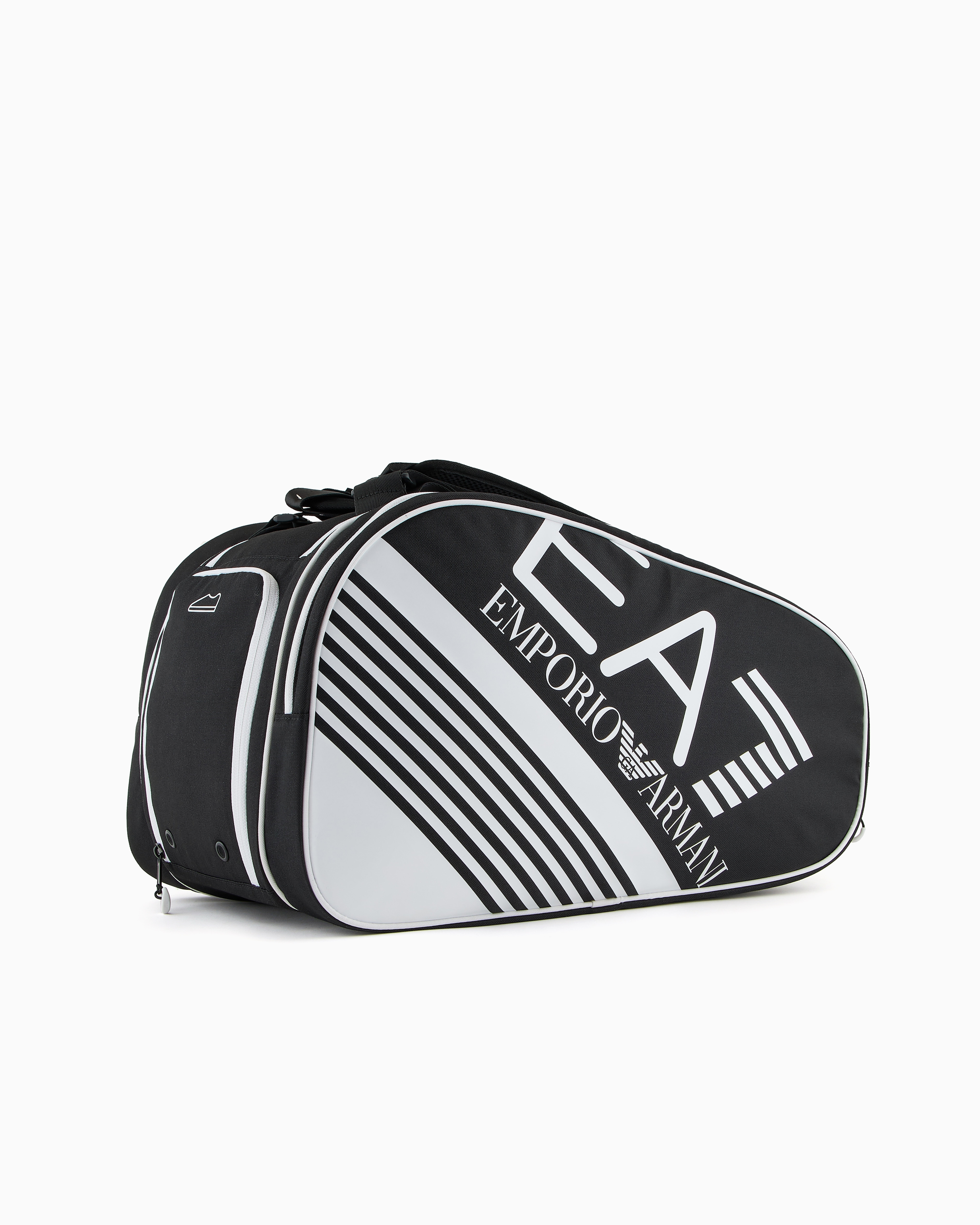 Shop Ea7 Backpack With Padel Racket Pockets In Black