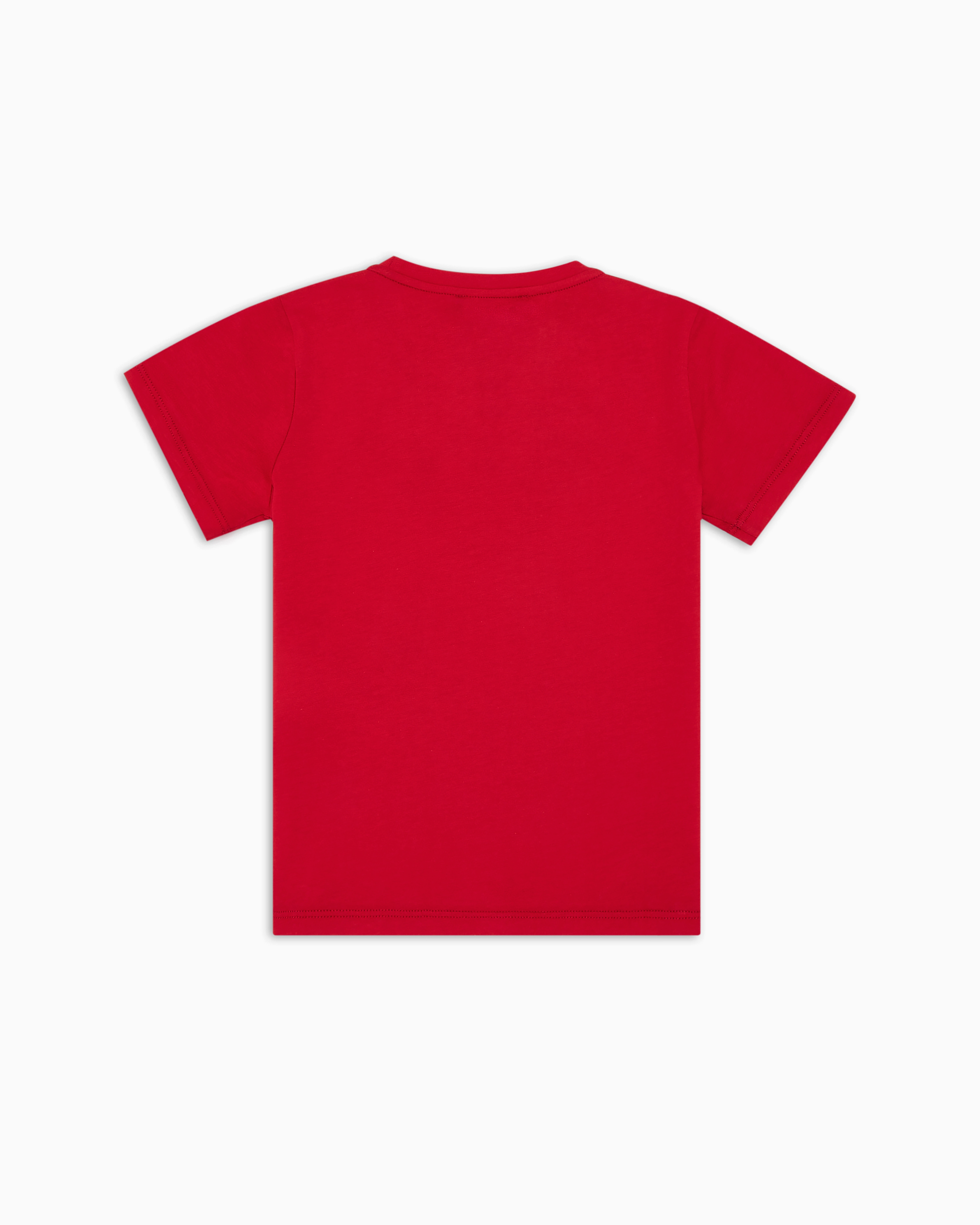 Emporio Armani Official Store Pima-jersey T-shirt With Logo In Red Logo