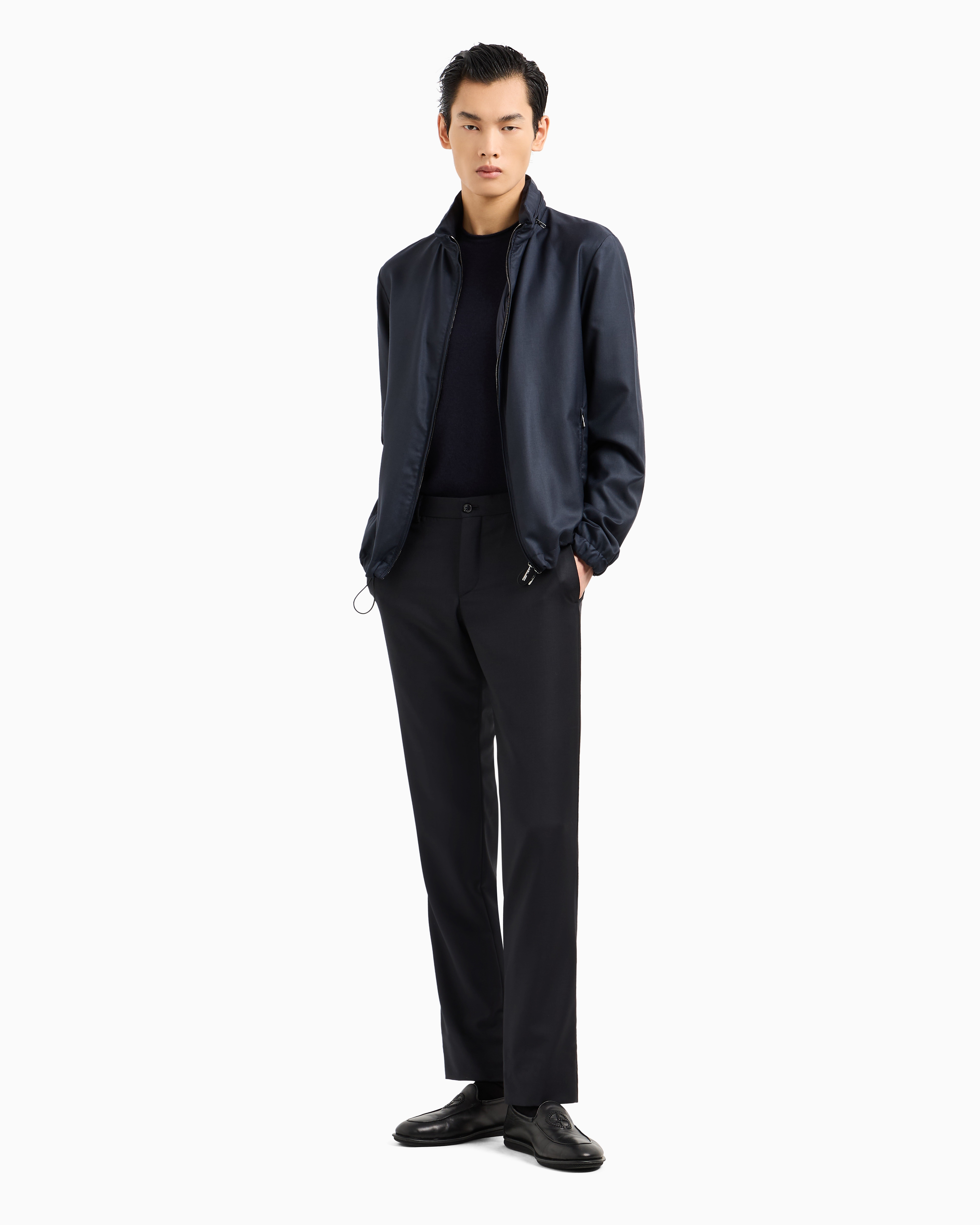 GIORGIO ARMANI ICON CASHMERE-BLEND GABARDINE BLOUSON 