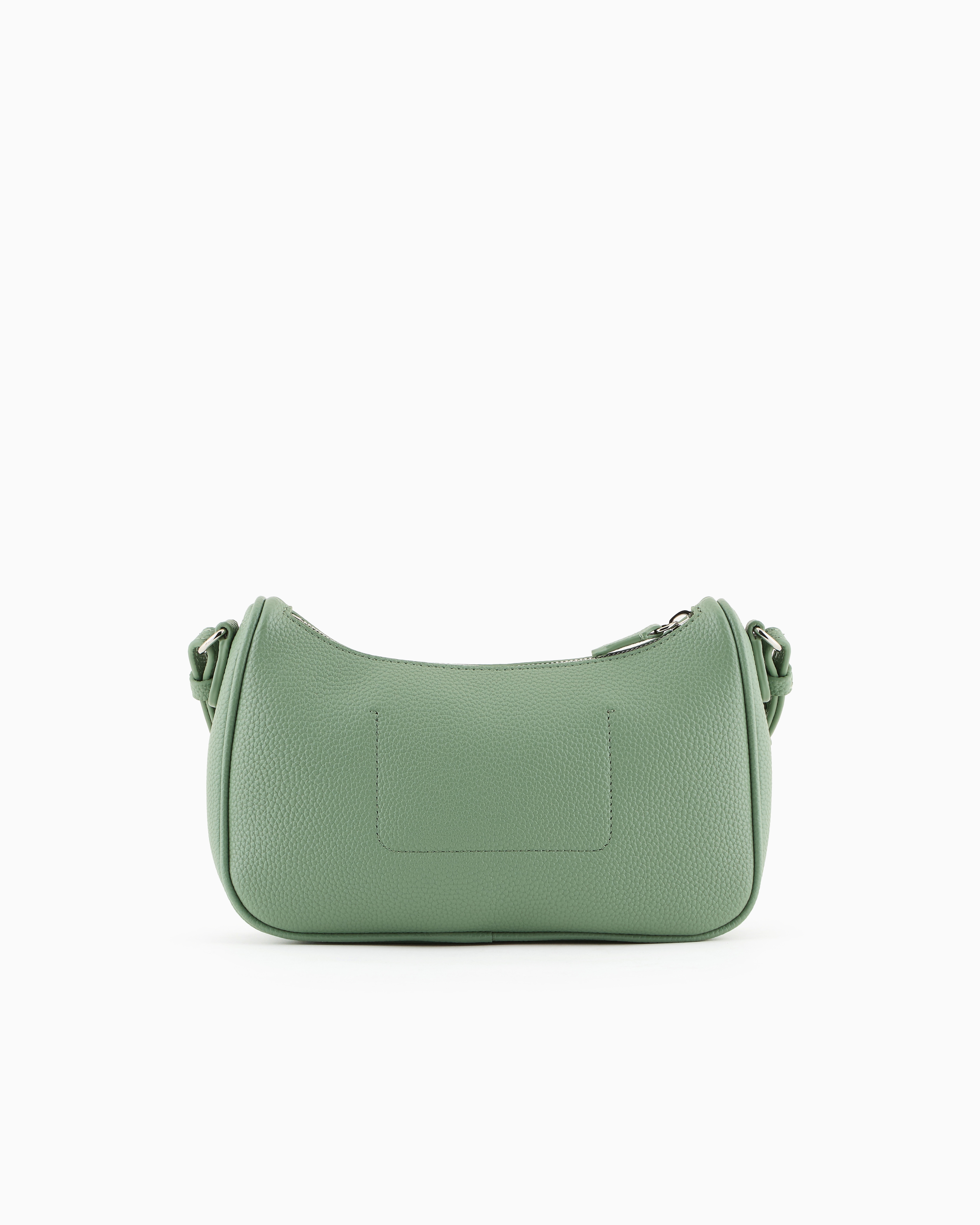 Emporio Armani Official Store Baguette Bag With Deer Print In Light Green
