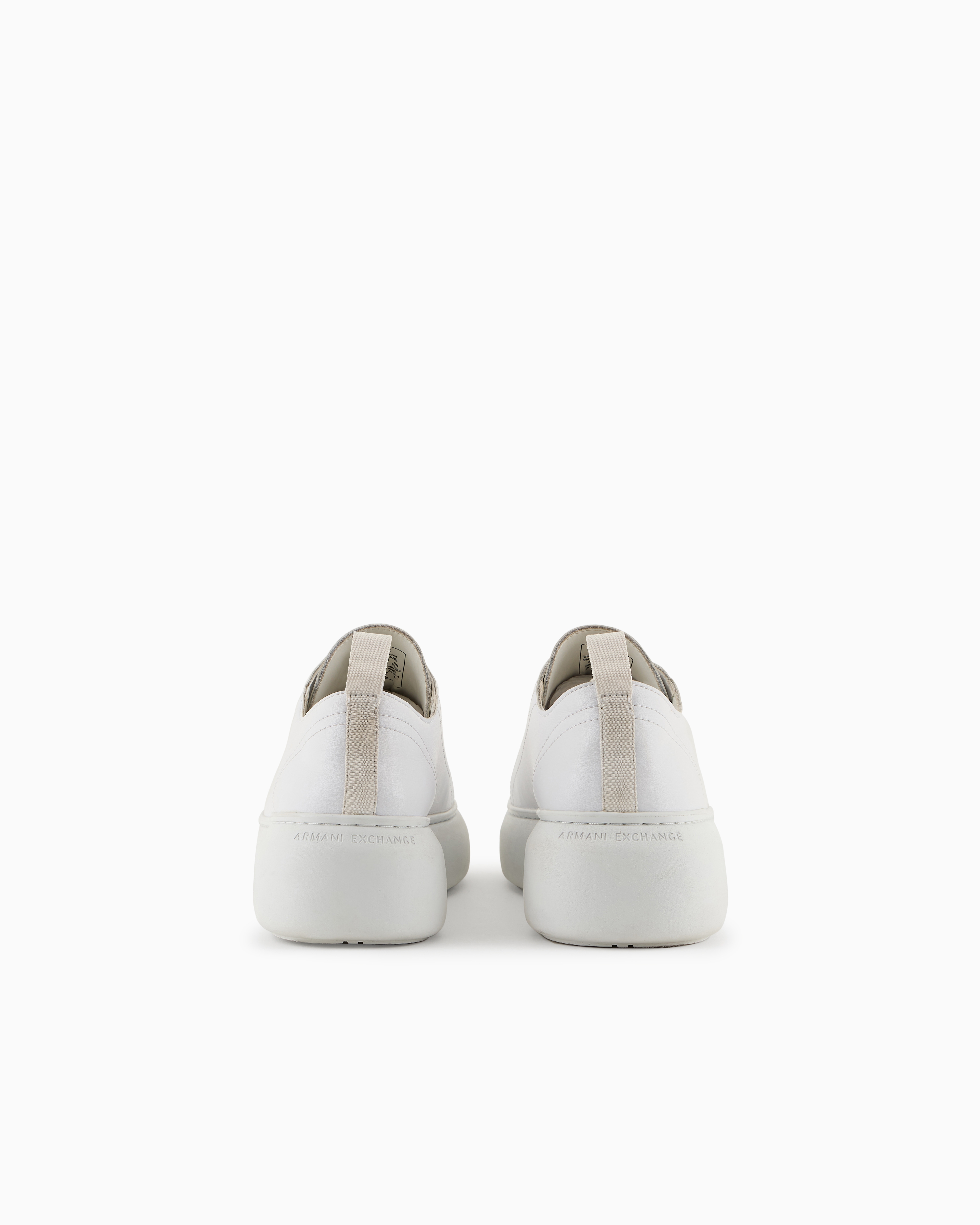 Armani Exchange Platform Low-top Sneakers In White