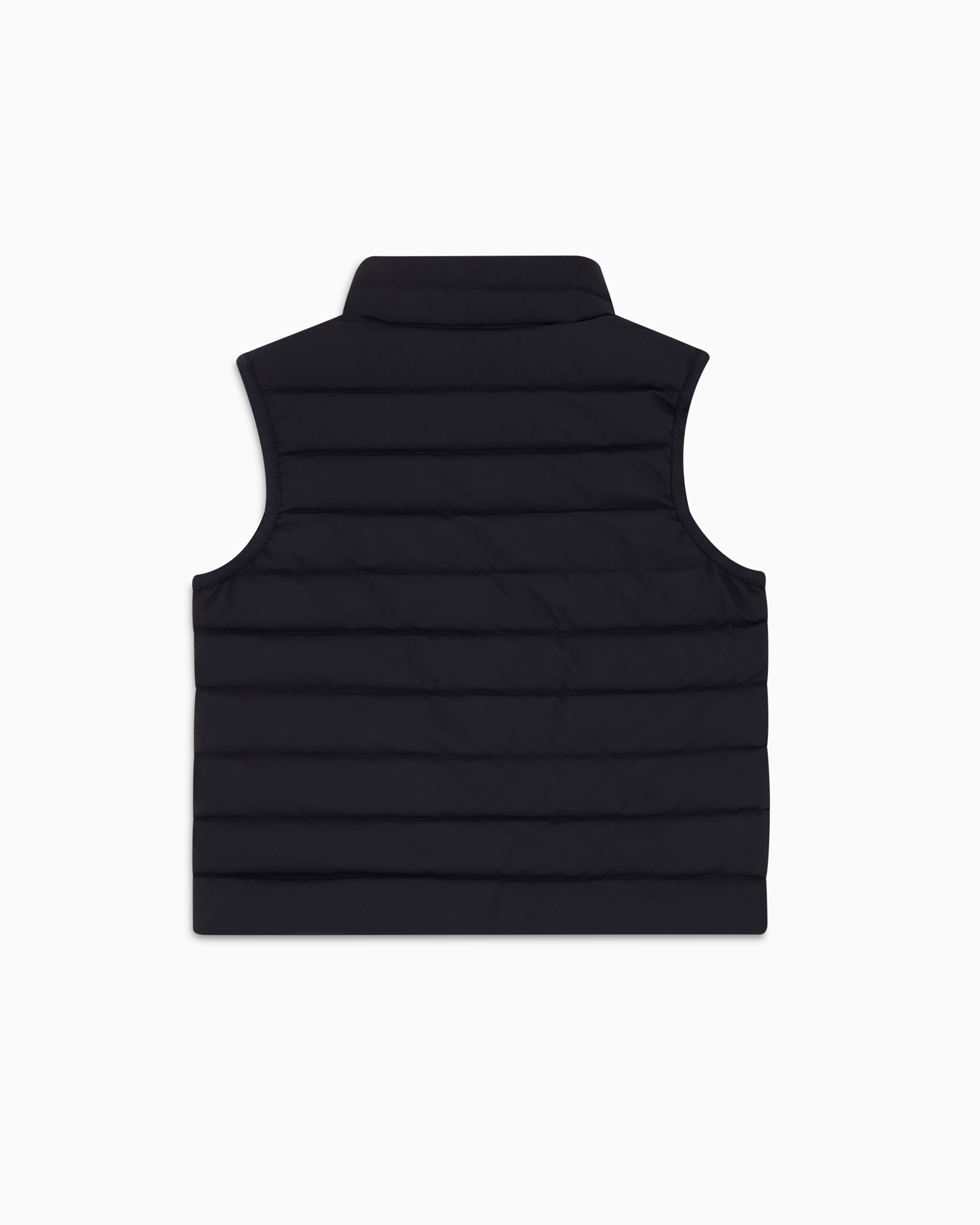 Emporio Armani Quilted-nylon Puffer Gilet With Recycled Down In Navy Blue