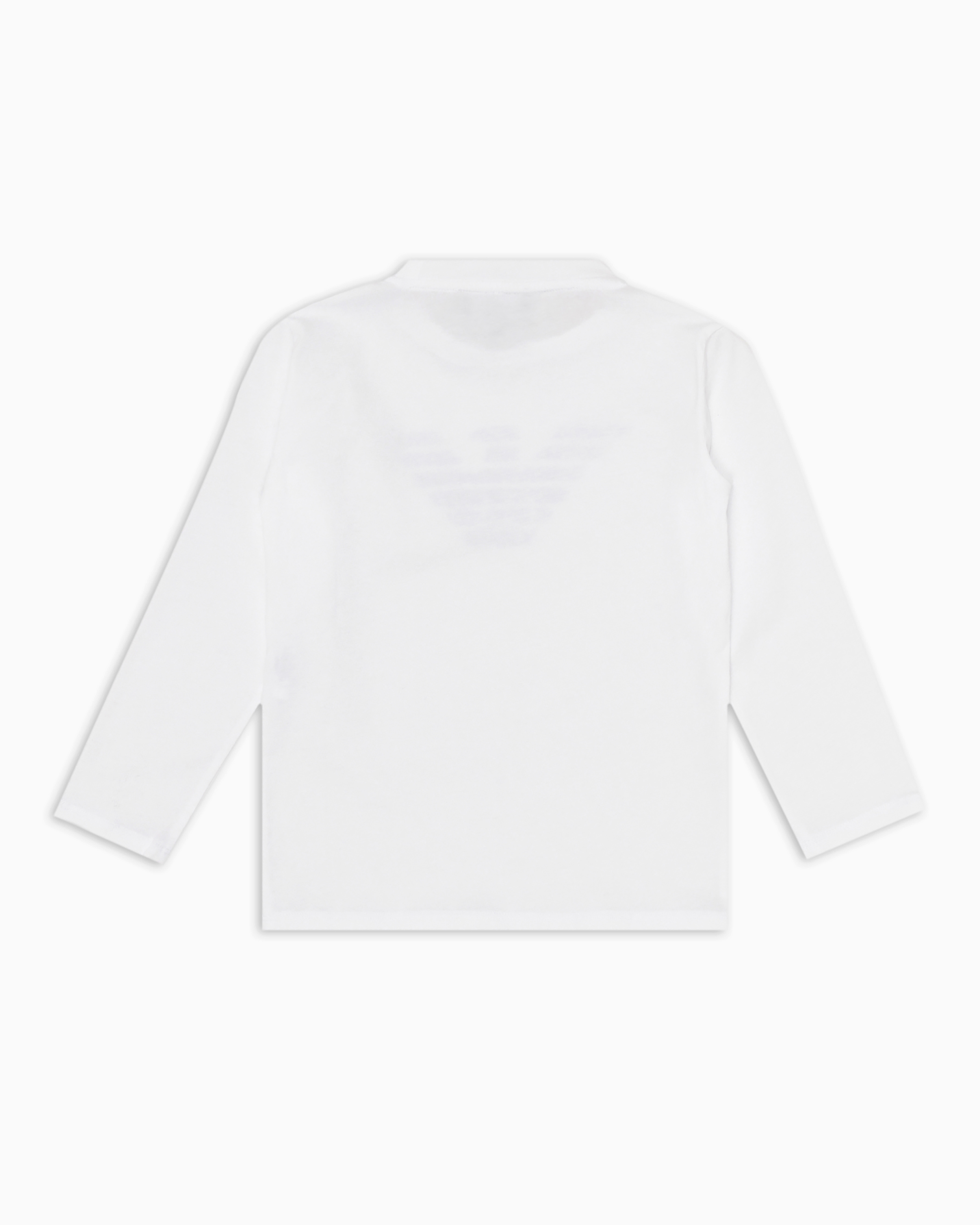 Emporio Armani Pima-jersey Jumper With Logo In White