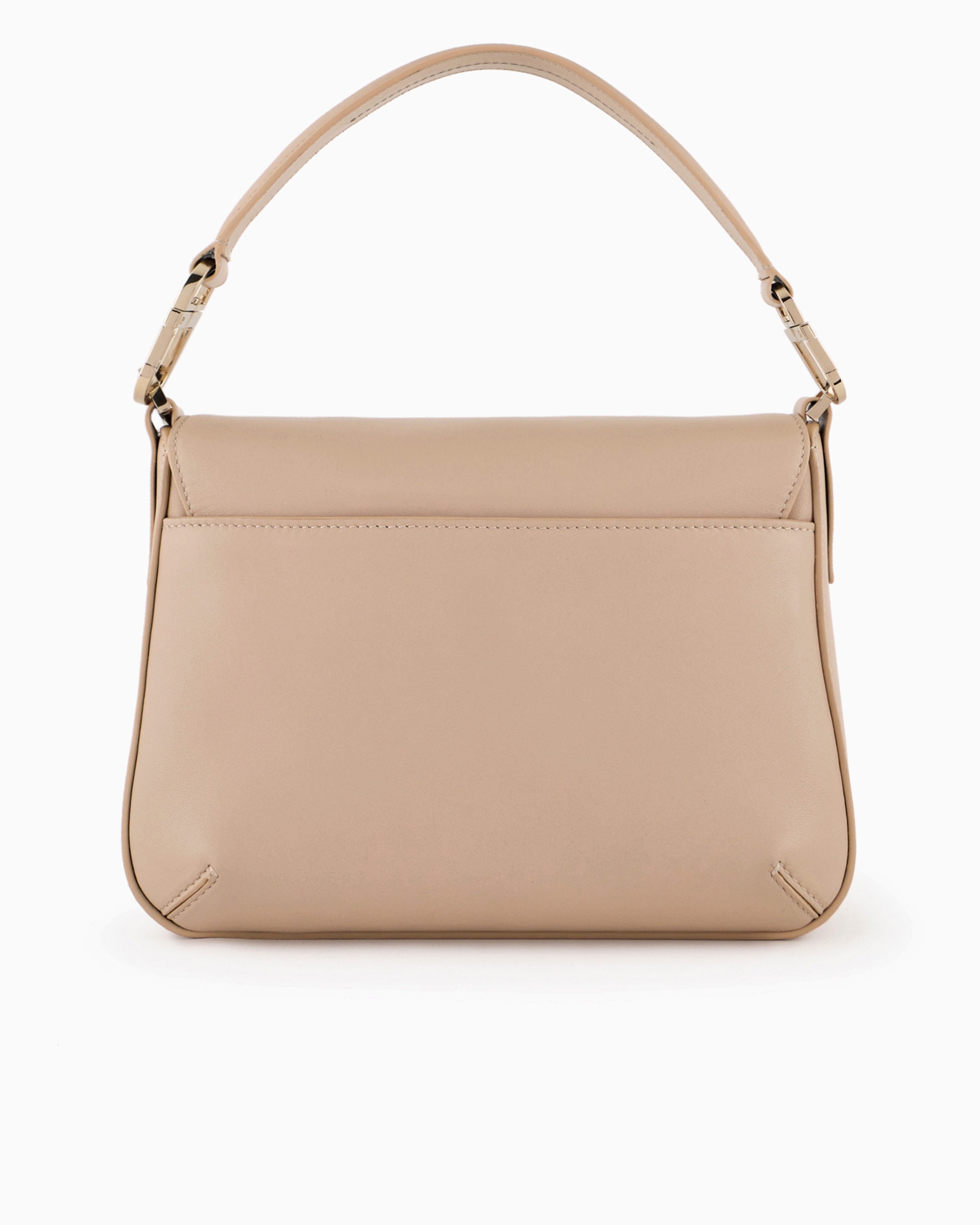 Giorgio Armani Official Store Medium La Prima Soft Baguette Bag In Nappa Leather In Beige