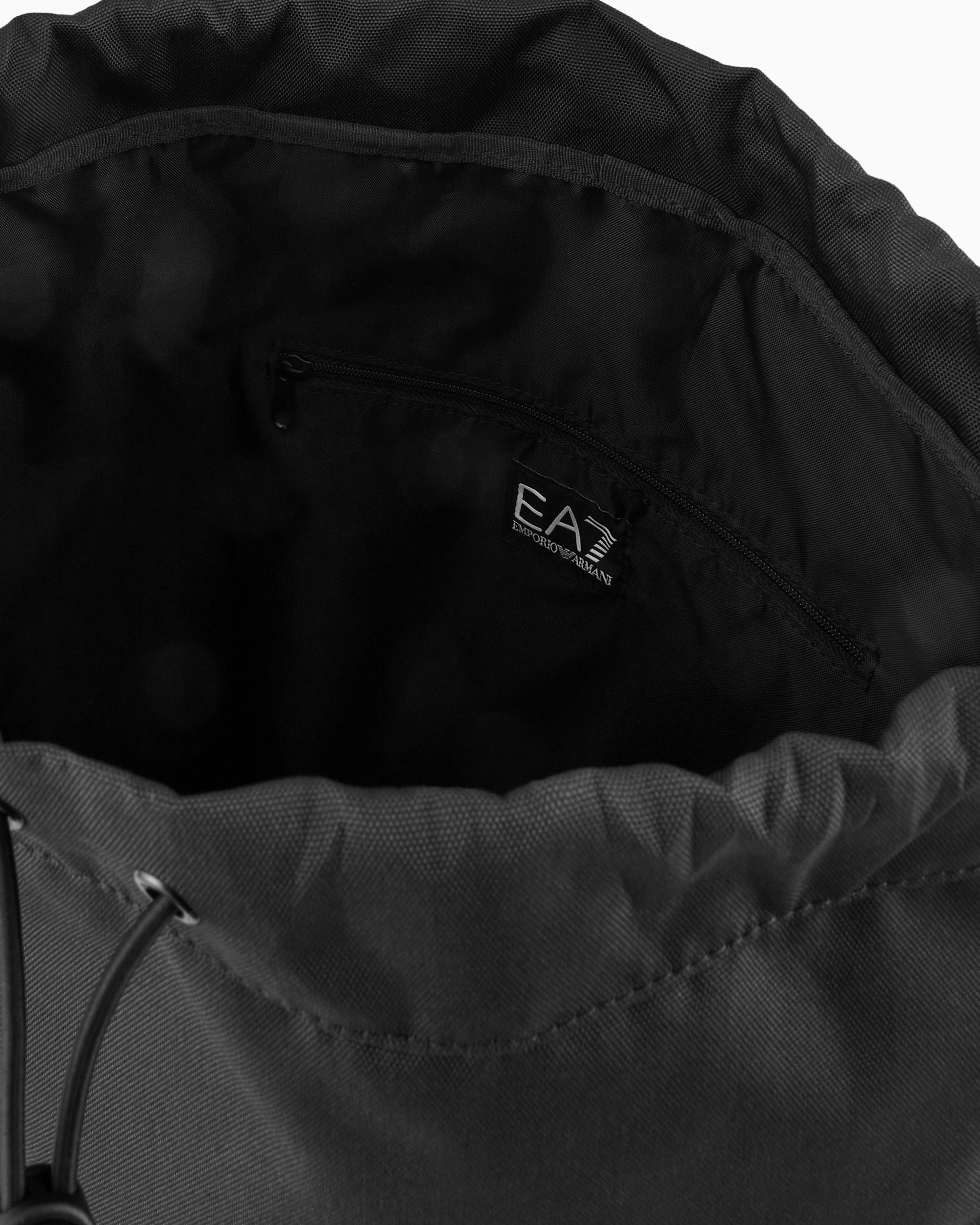 Emporio Armani Recycled Fabric Train Core Bag In Black