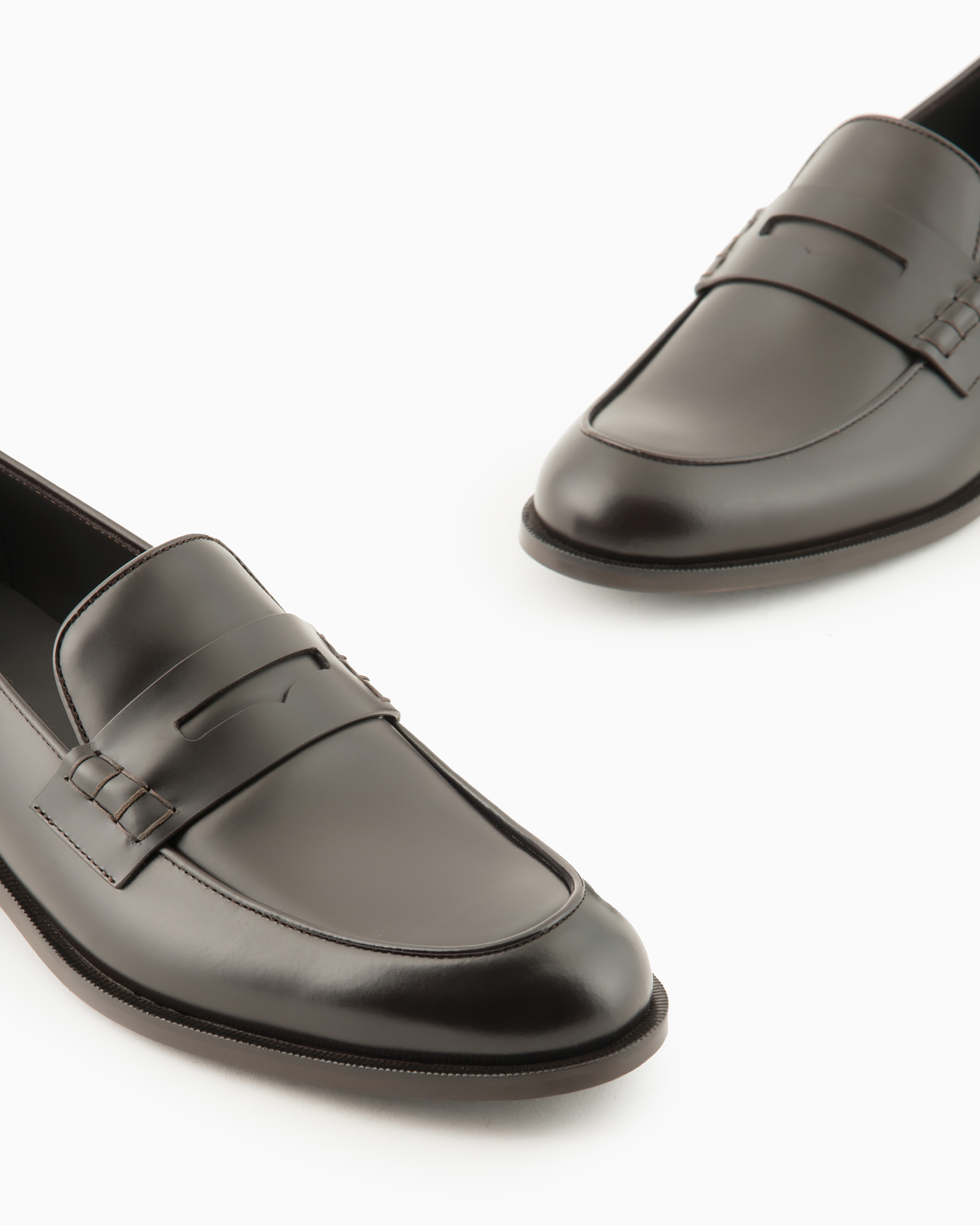 Giorgio Armani Official Store Loafers In Marron