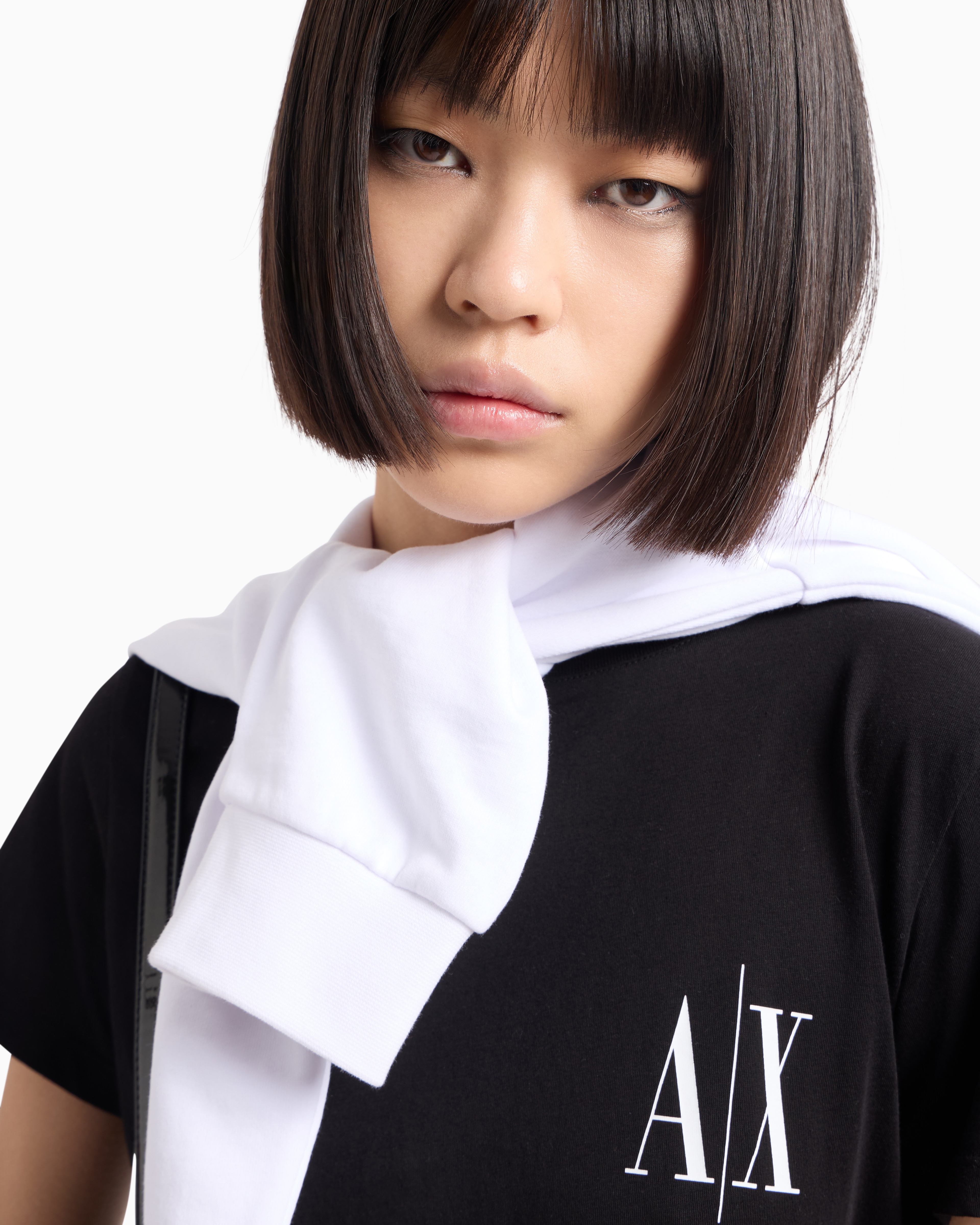 Armani Exchange Icon Project Slim Fit T-shirt With Small Logo In Black