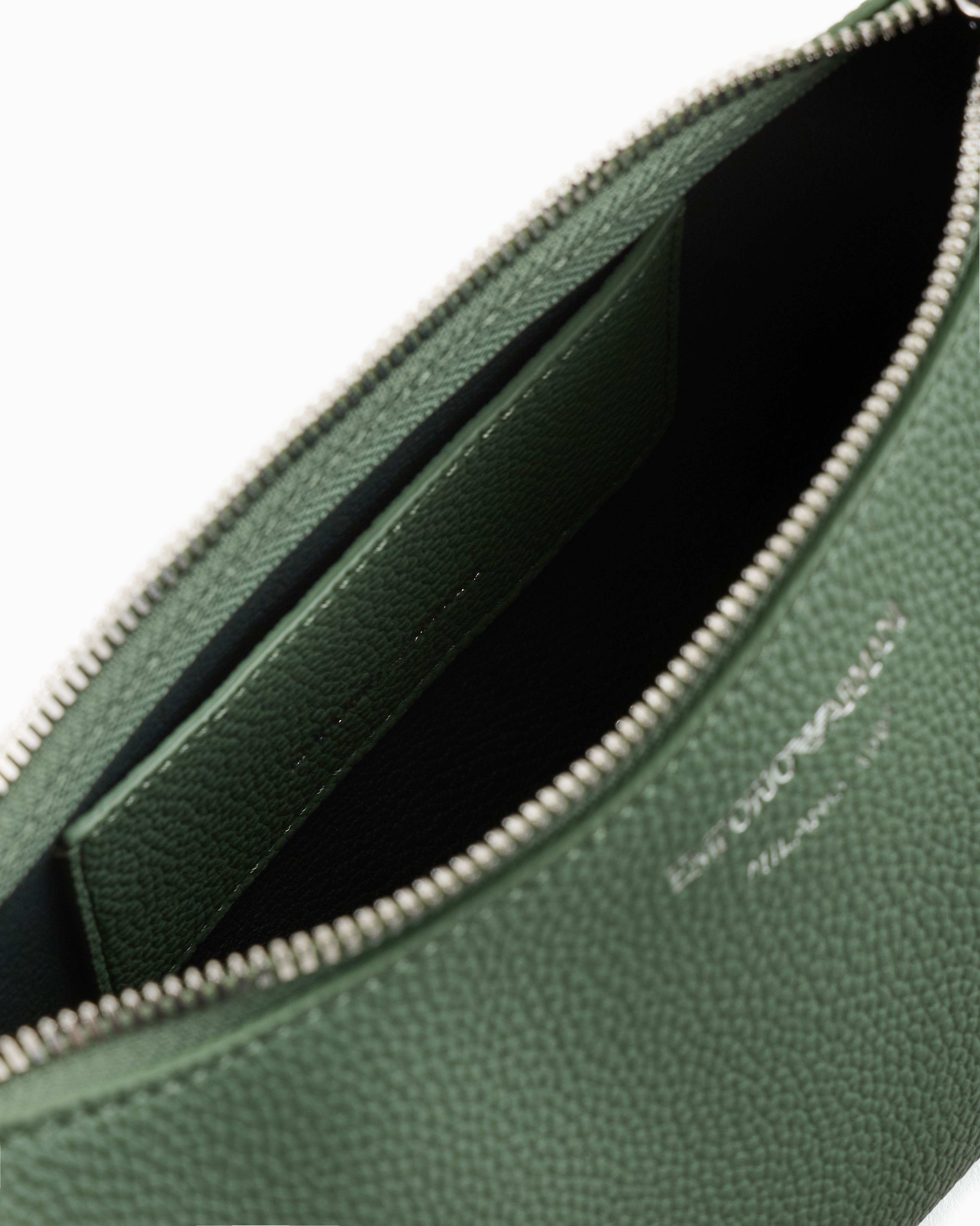 Emporio Armani Official Store Baguette Bag With Deer Print In Light Green