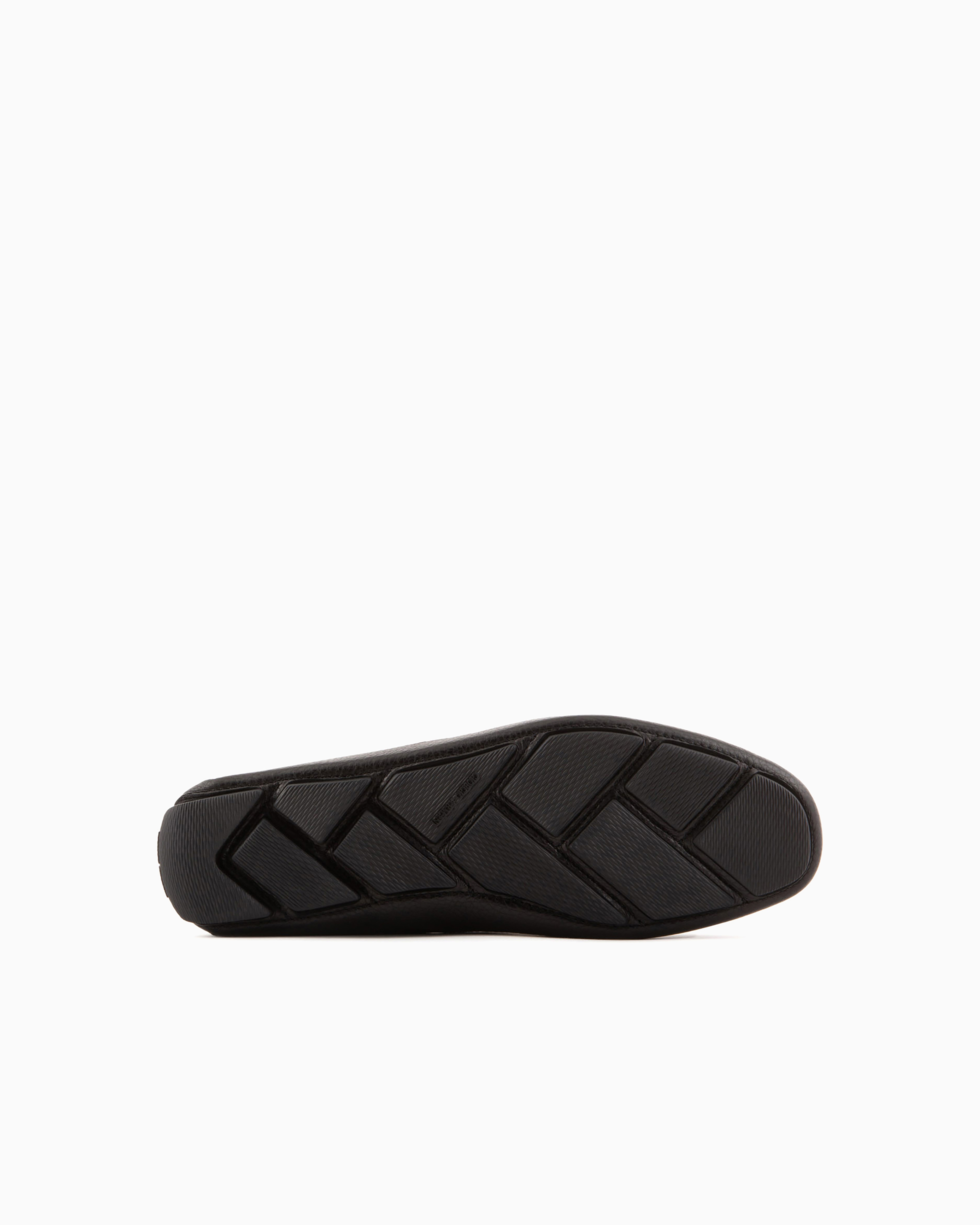 Giorgio Armani Official Store Deerskin Loafers In Black