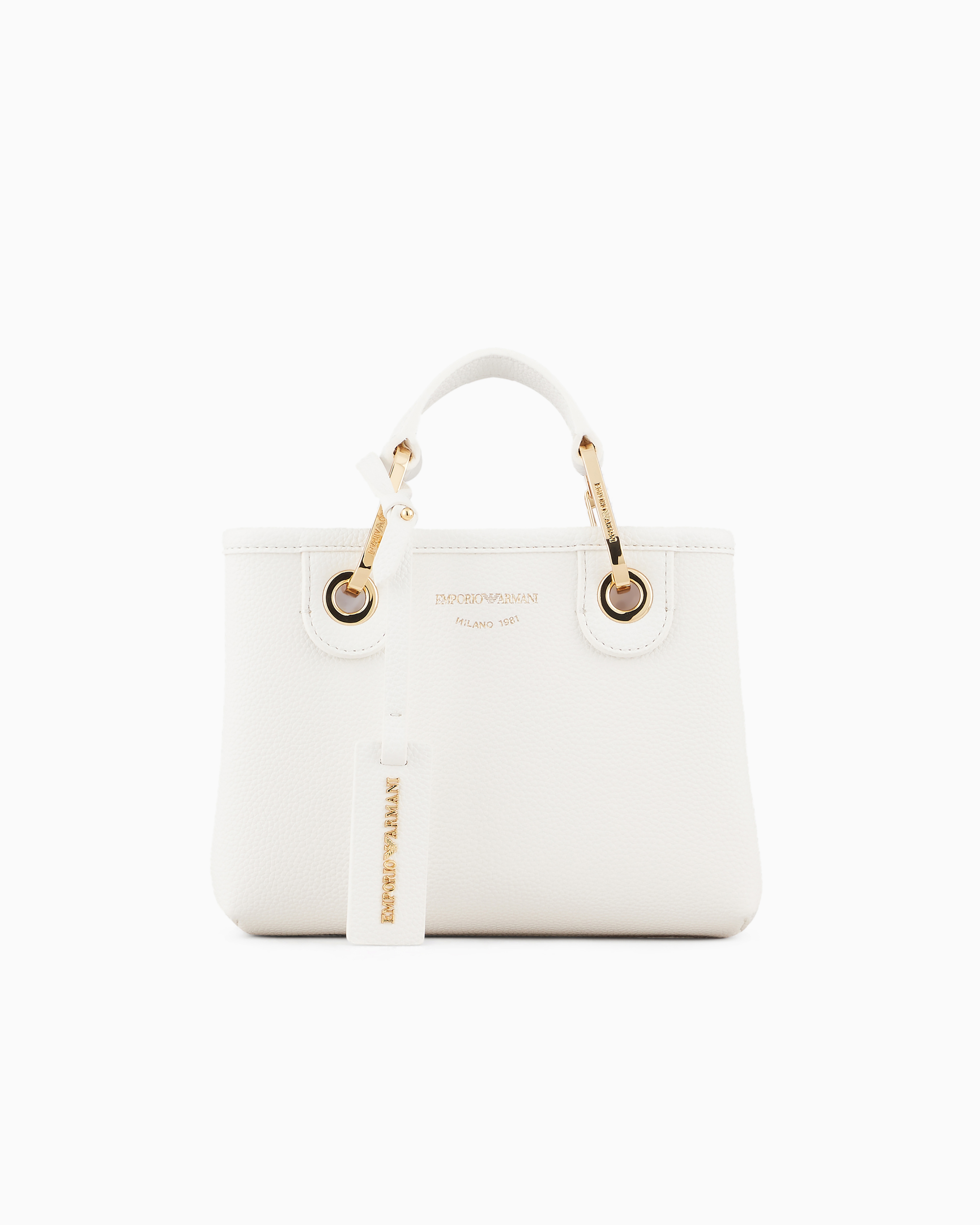 Emporio Armani Official Store Deer-print Myea Mini Bag In White