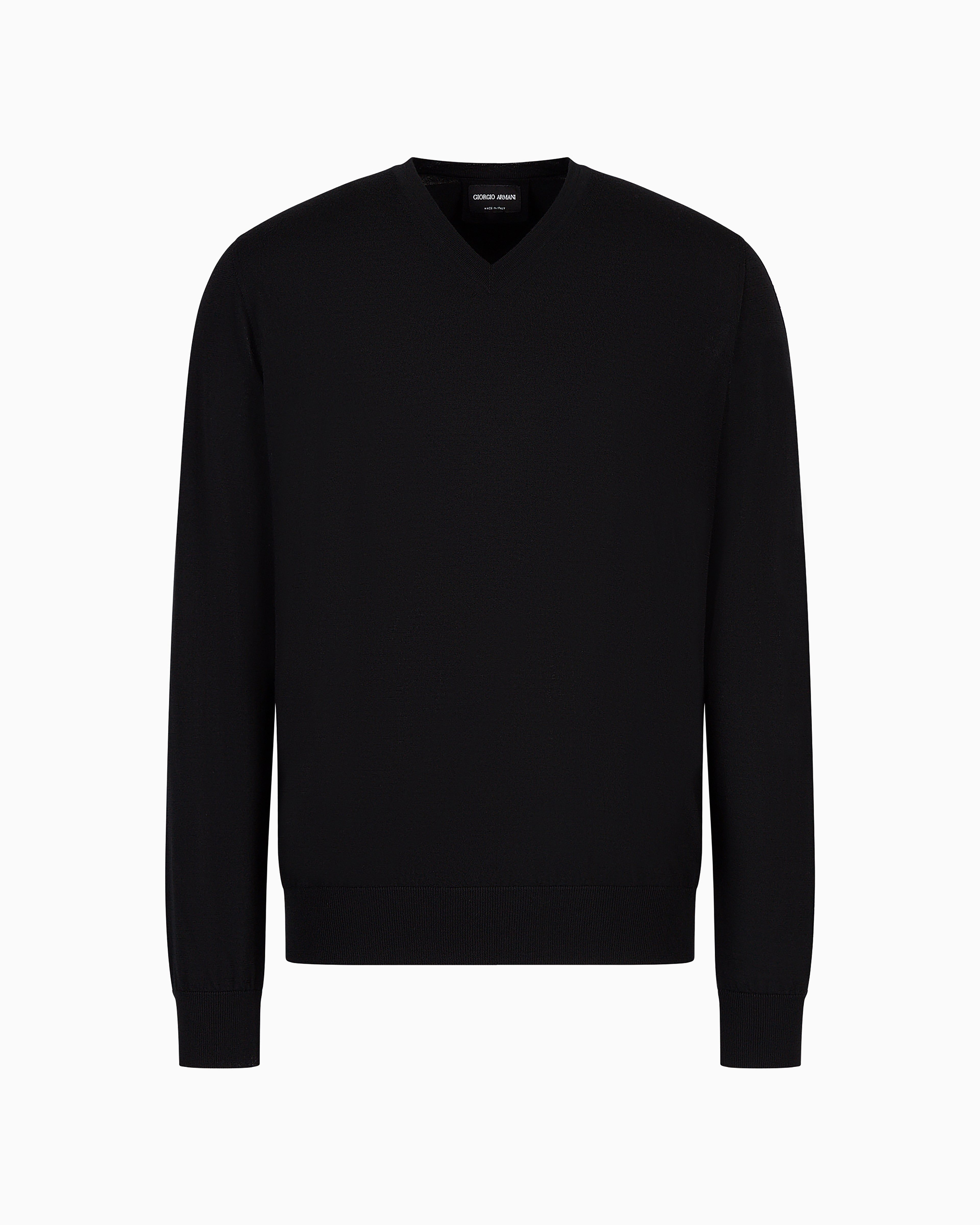 Giorgio Armani Virgin-wool Jumper In Black