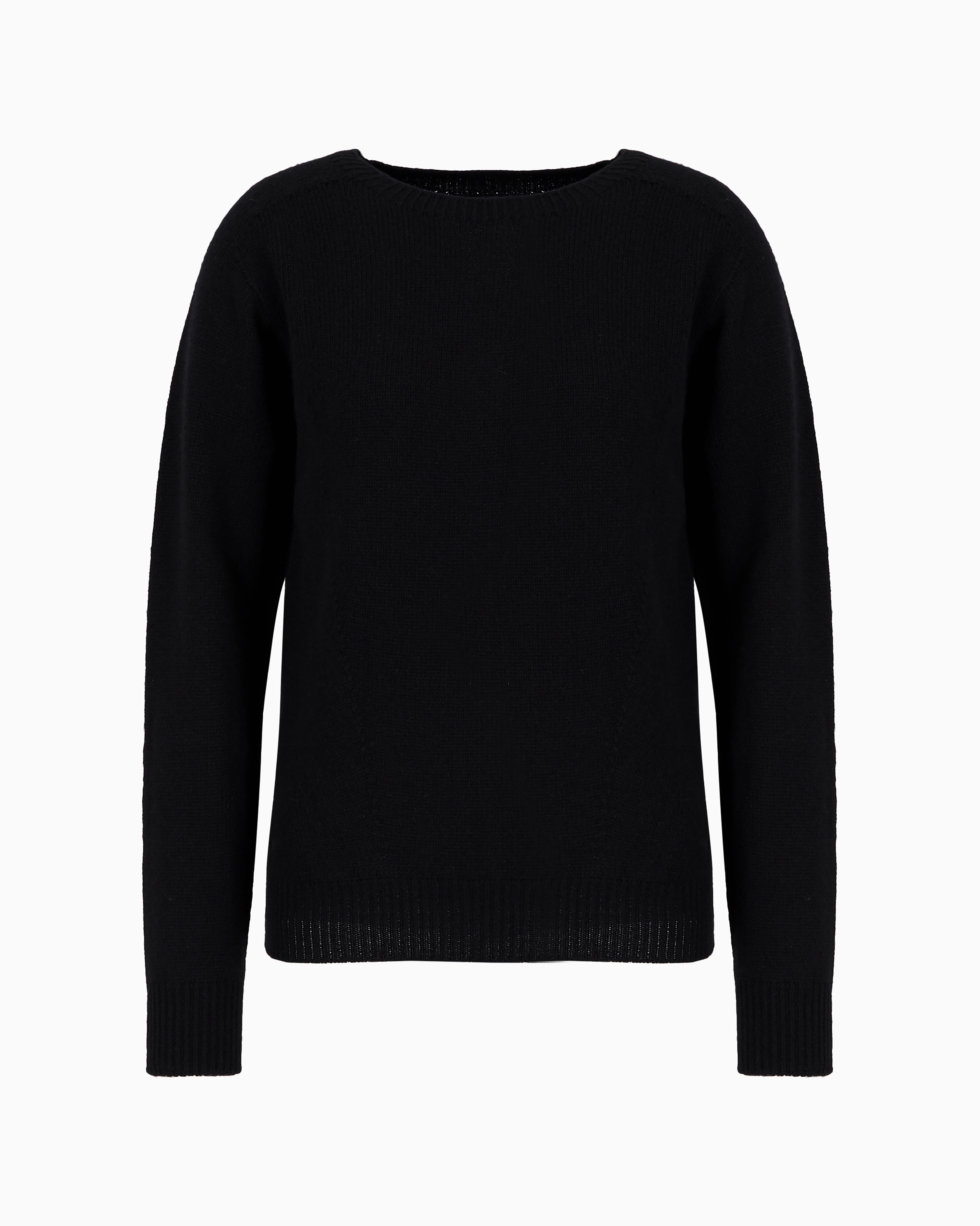 Emporio Armani Official Store Pure Cashmere Crew-neck Jumper In Black