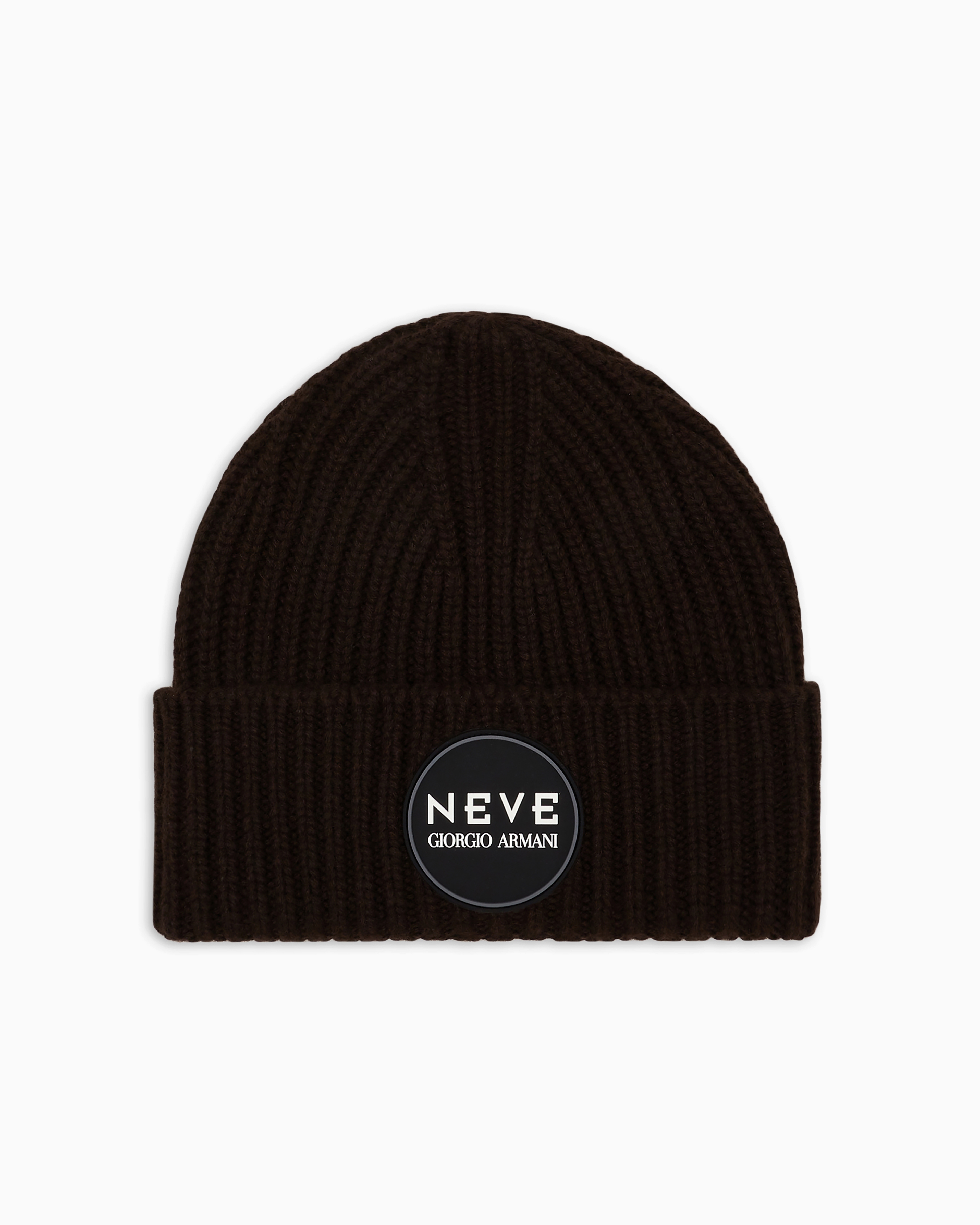 Giorgio Armani Official Store Neve Cashmere Beanie In Brown