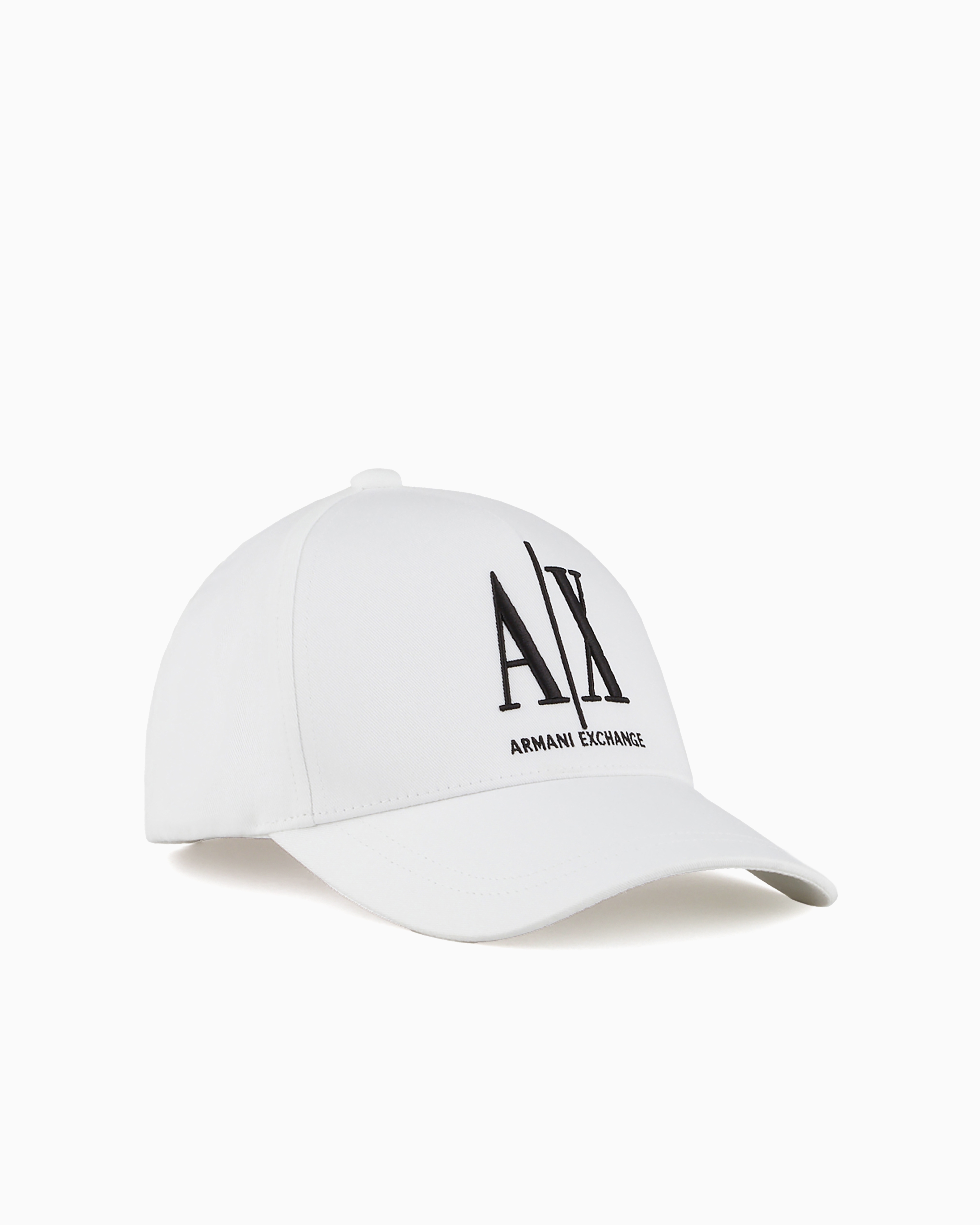 Armani Exchange Icon Logo Baseball Cap In White