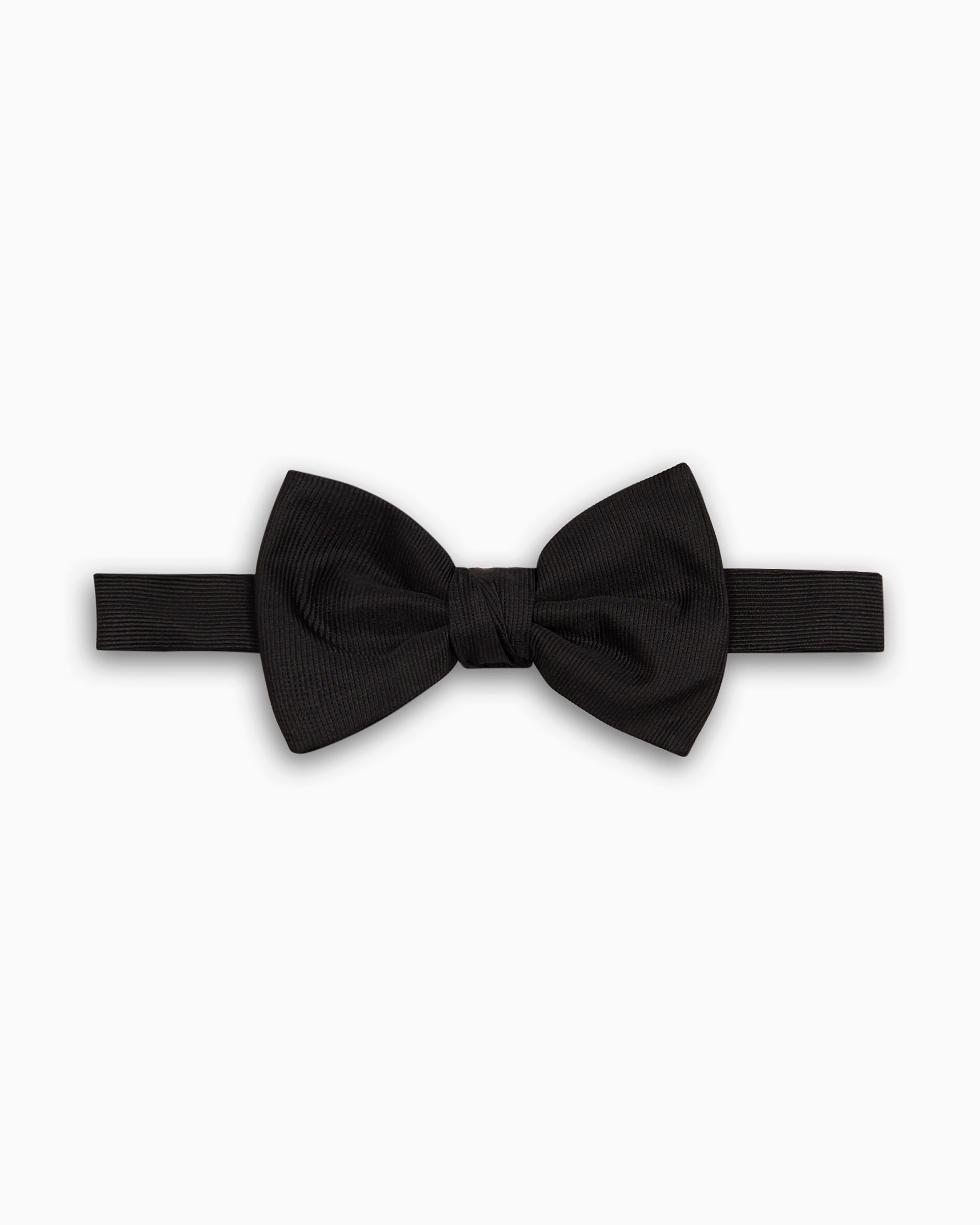 Giorgio Armani Official Store Silk Satin Bow Tie In Black