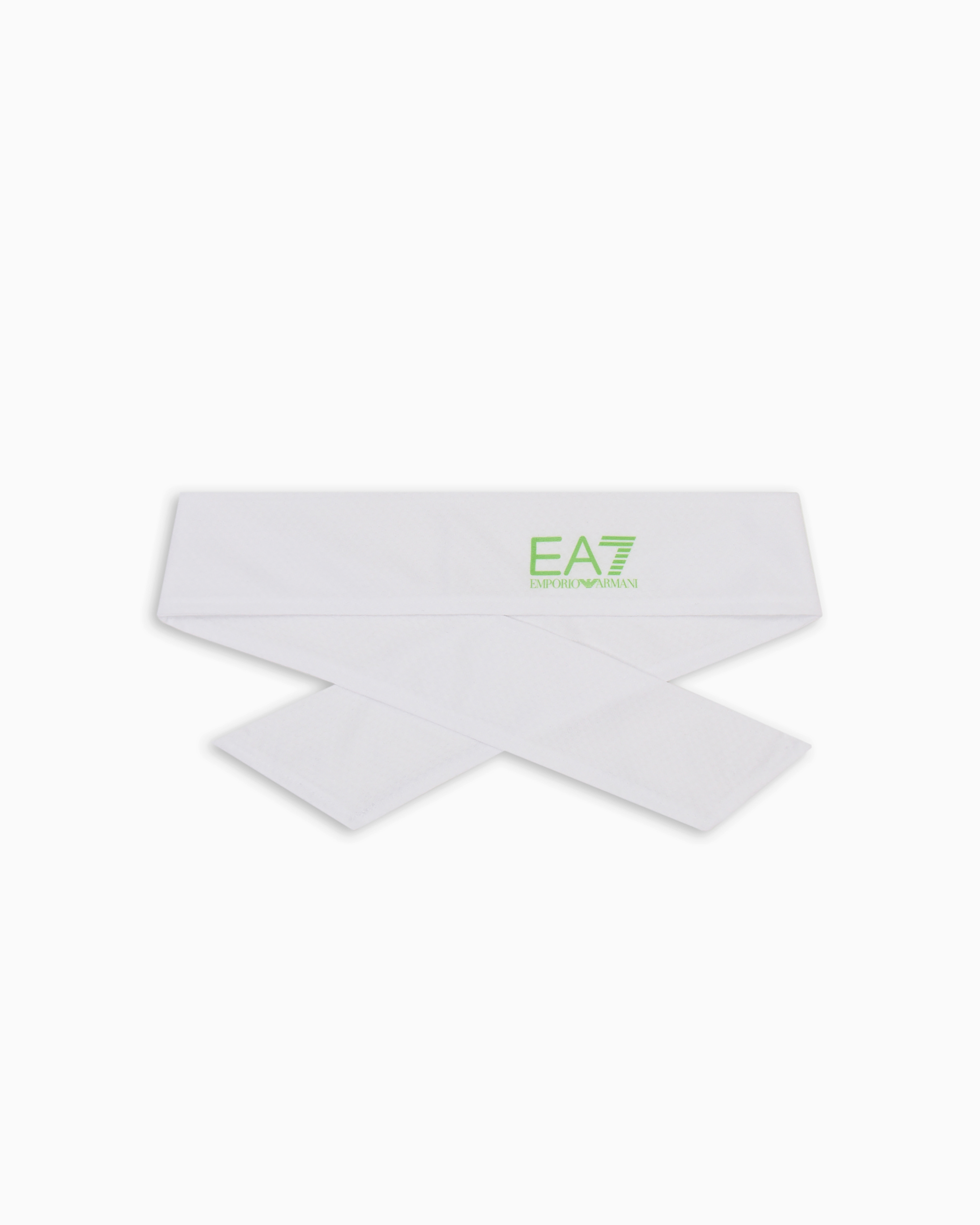 Ea7 Official Store Tennis Pro Cotton-blend Headband In White 1