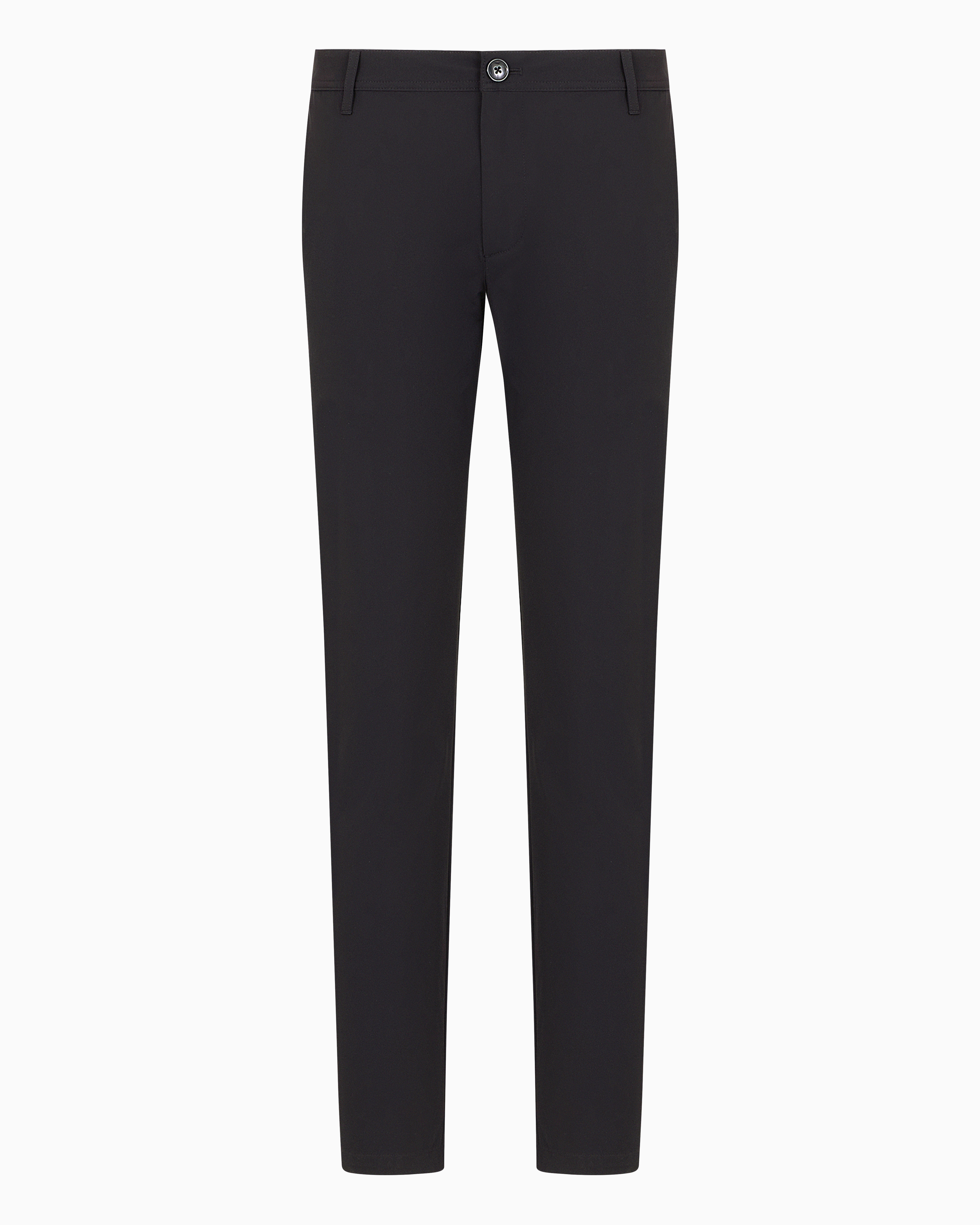 Armani Exchange Official Store Slim Fit Trousers In Ultra Stretch Twill In Black