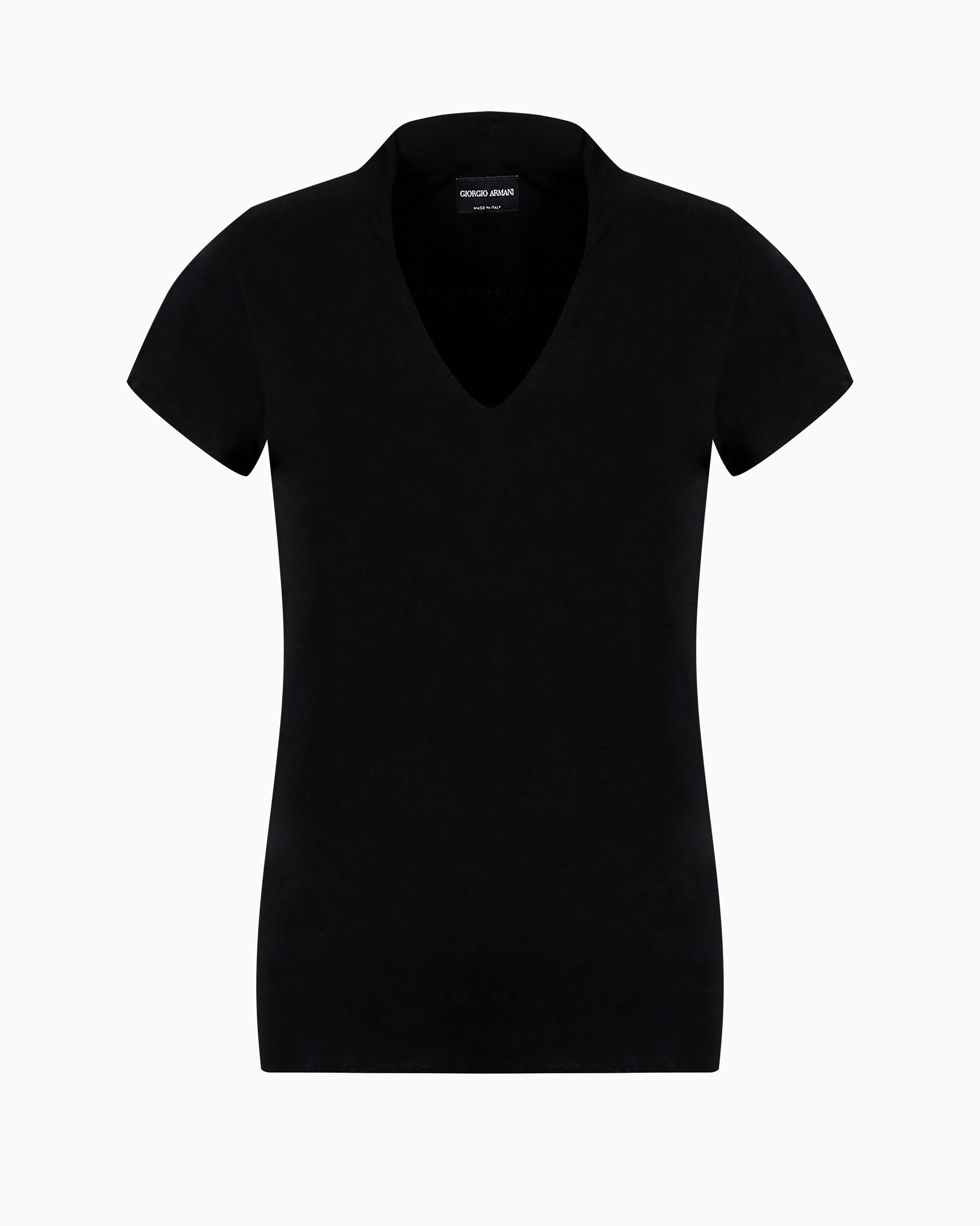 GIORGIO ARMANI JERSEY V-NECK TOP 