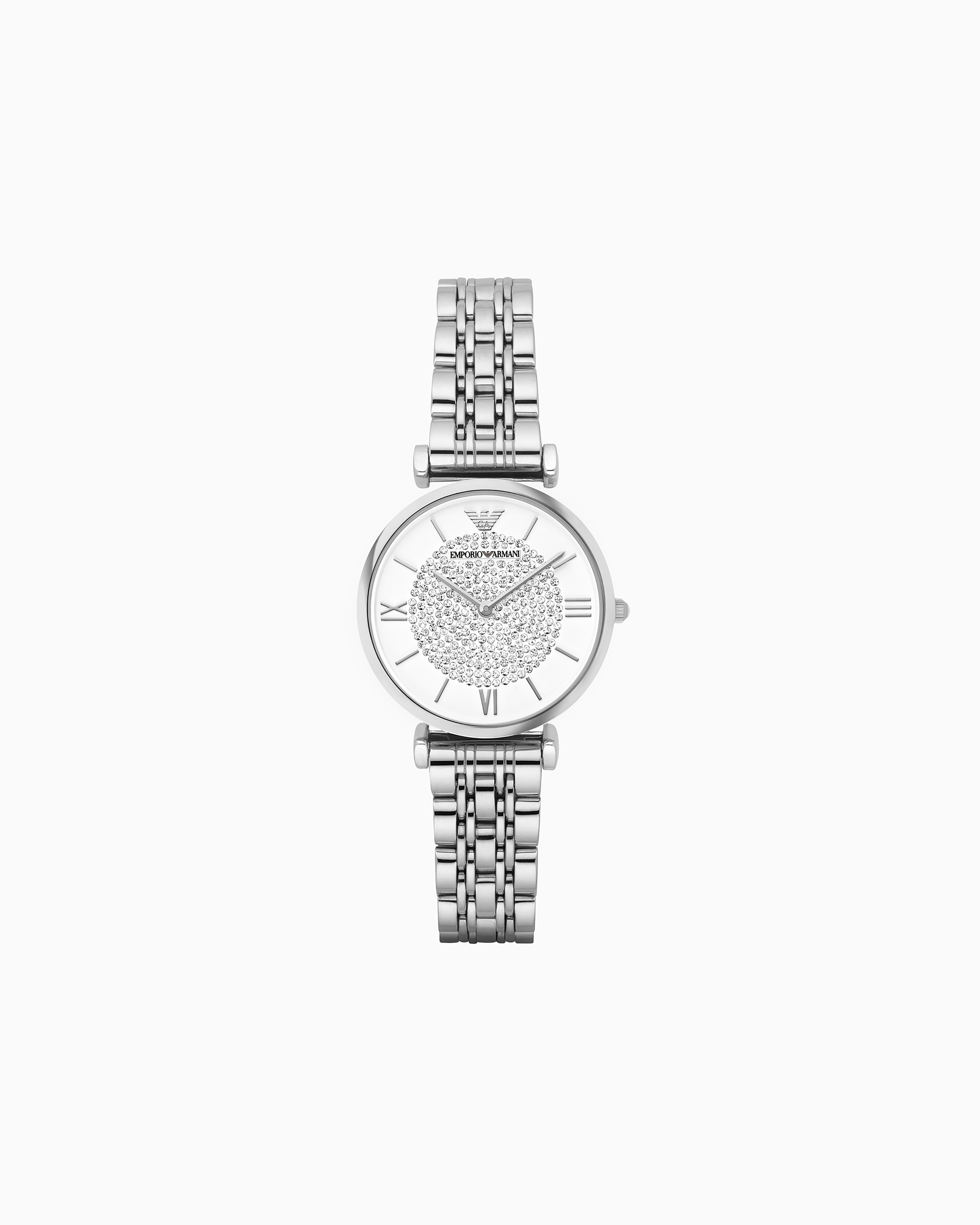 EMPORIO ARMANI WOMEN'S TWO-HAND STAINLESS STEEL WATCH 