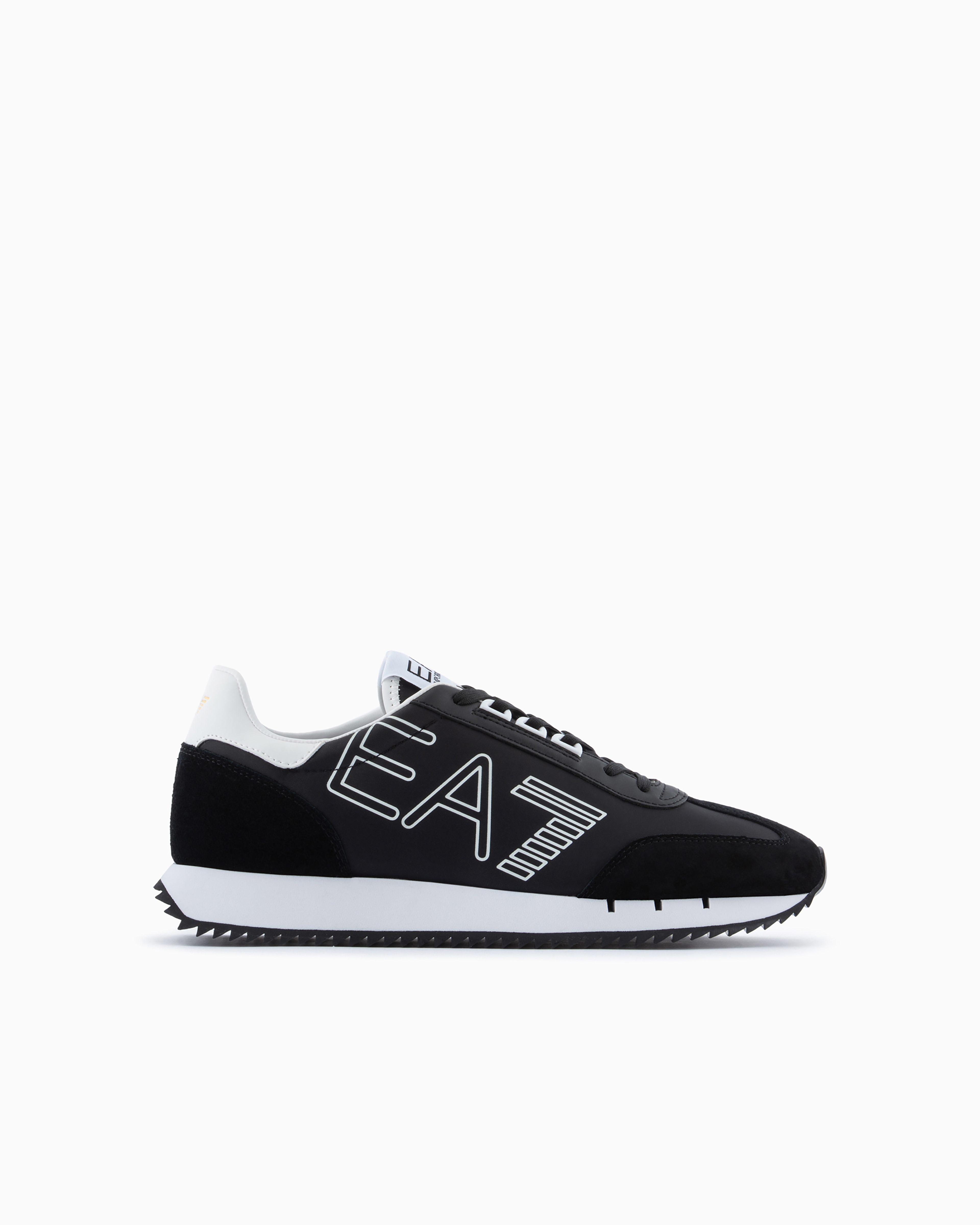 Emporio Armani Black And White Vintage Sneakers