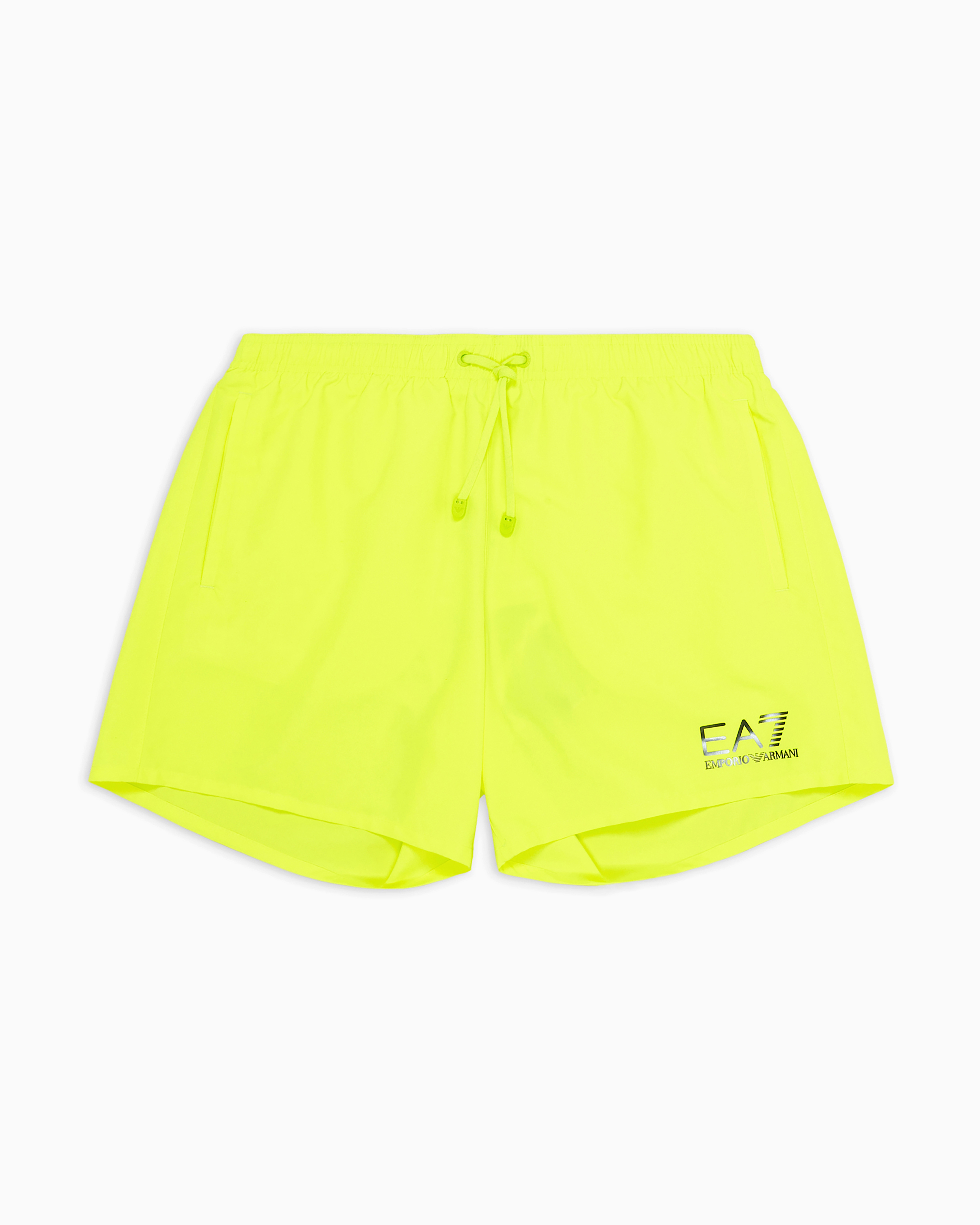 Ea7 Official Store Swim Trunks With Logo In Yellow