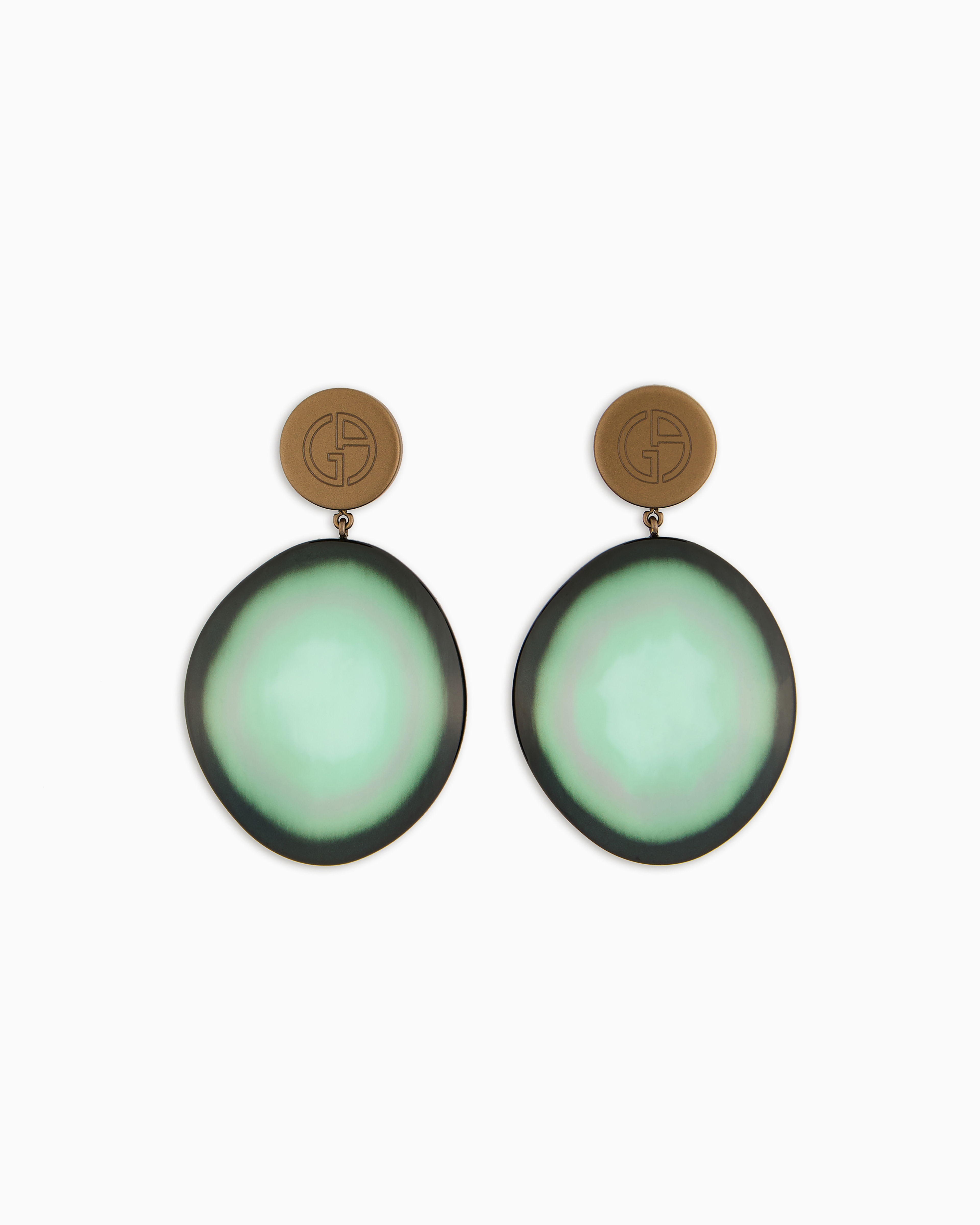 Giorgio Armani Official Store Earrings In Green