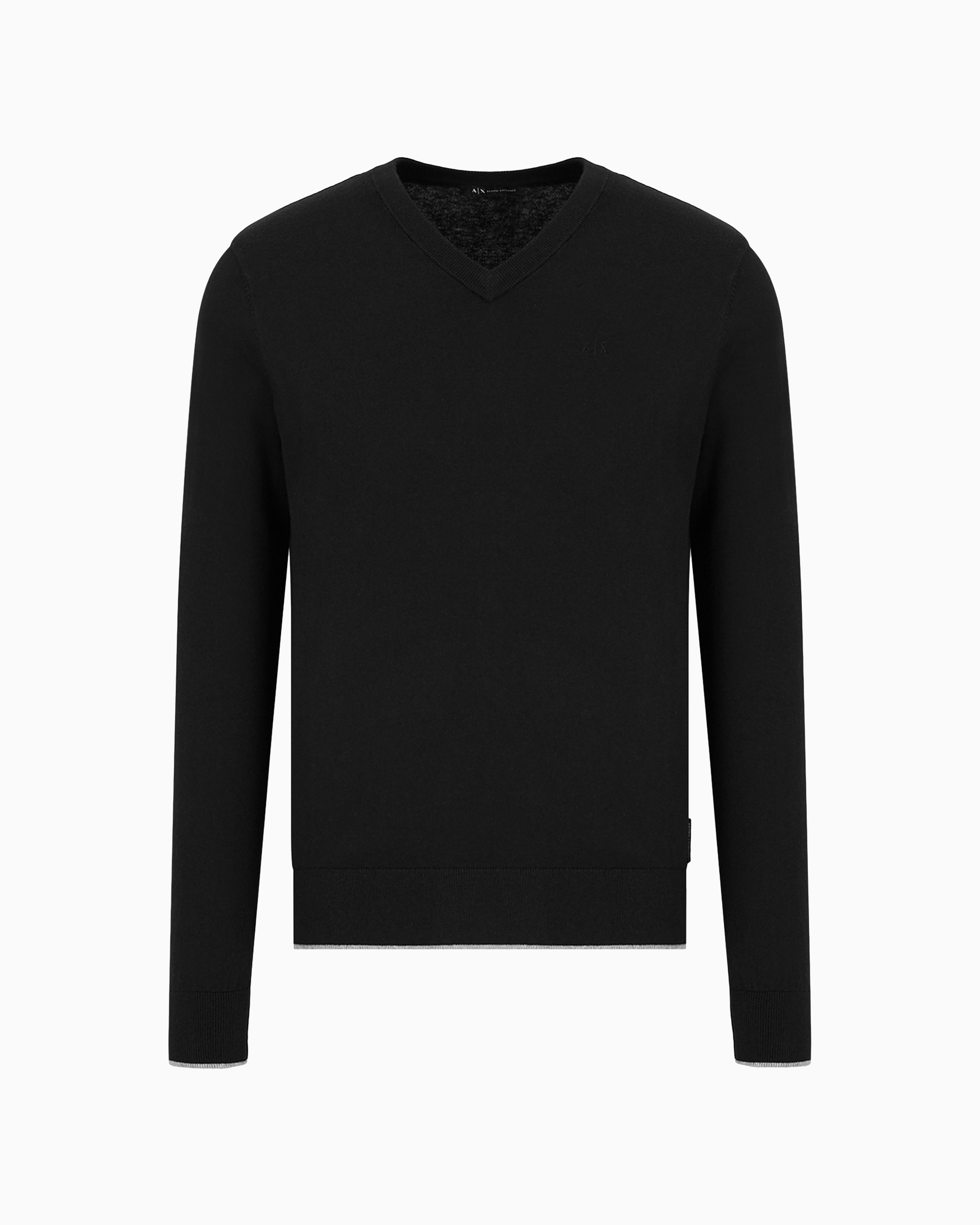 ARMANI EXCHANGE ドライバーズニット スエード切替 裏地ファー ARMANI EXCHANGE アルマーニ エクスチェンジ A/X メンズクルー