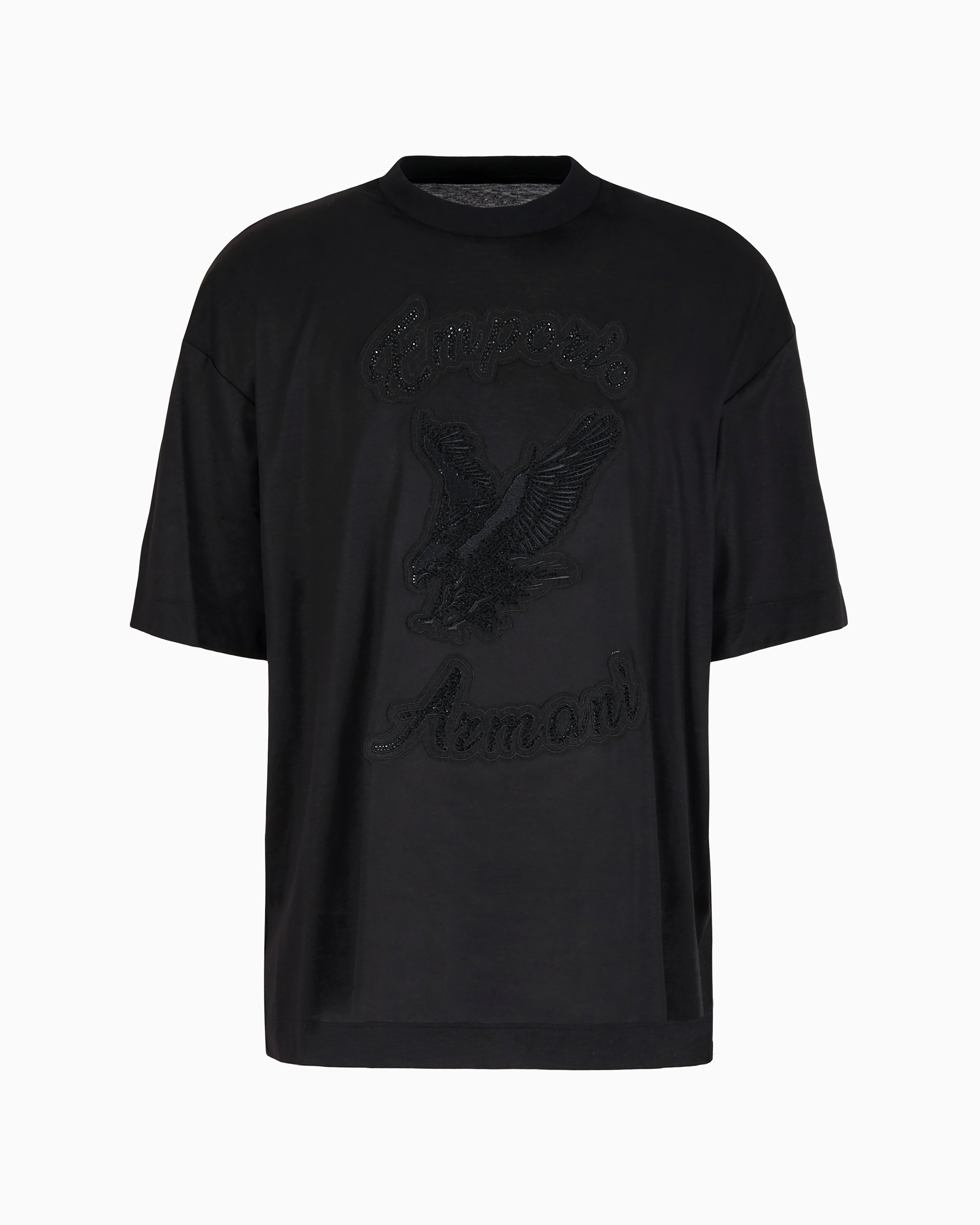 Tシャツ・カットソー GIORGIO ARMANI BLACK VISCOSE T-SHIRT T-shirt Giorgio Armani Black size M International in Viscose
