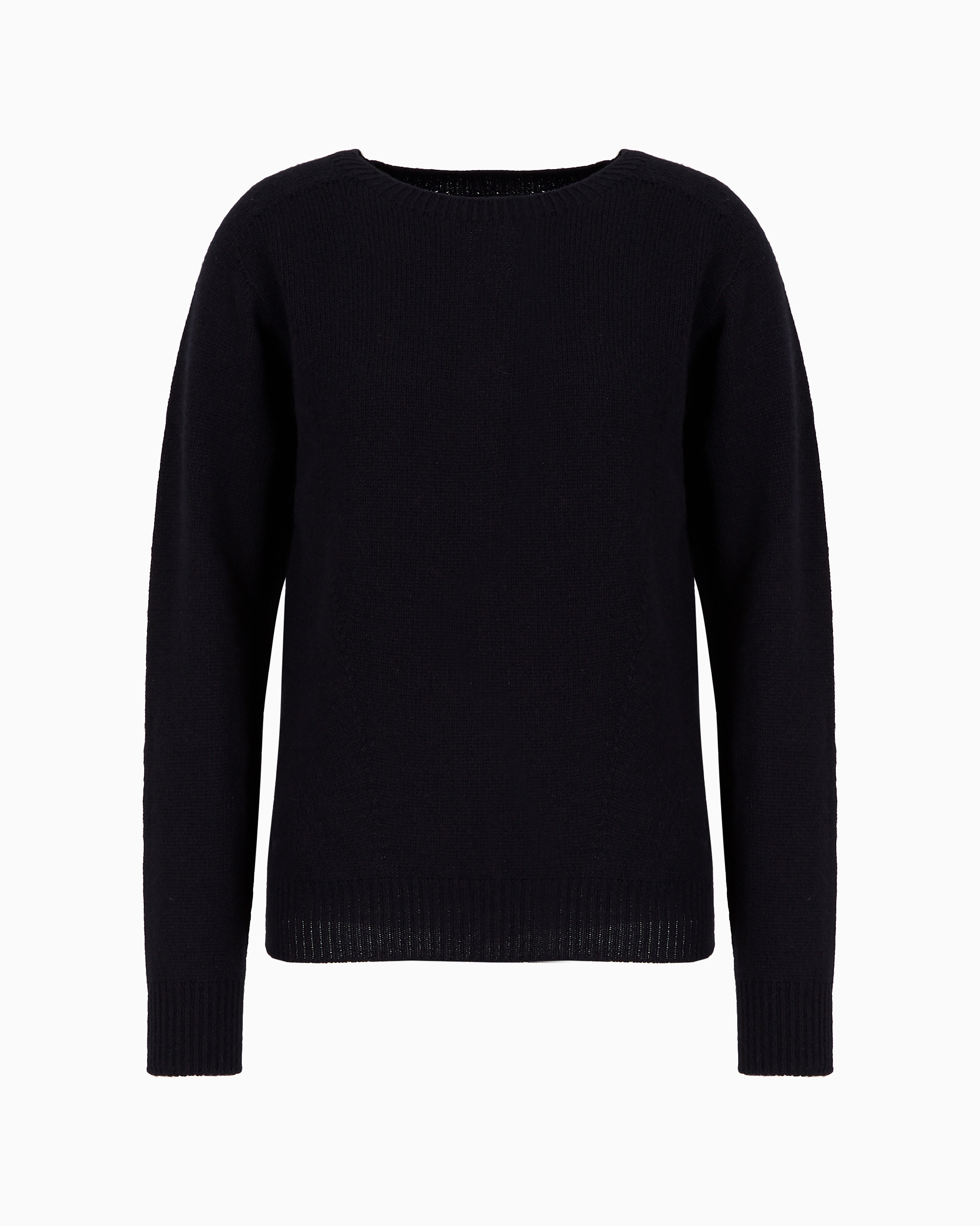 Emporio Armani Official Store Pure Cashmere Crew-neck Jumper In Black