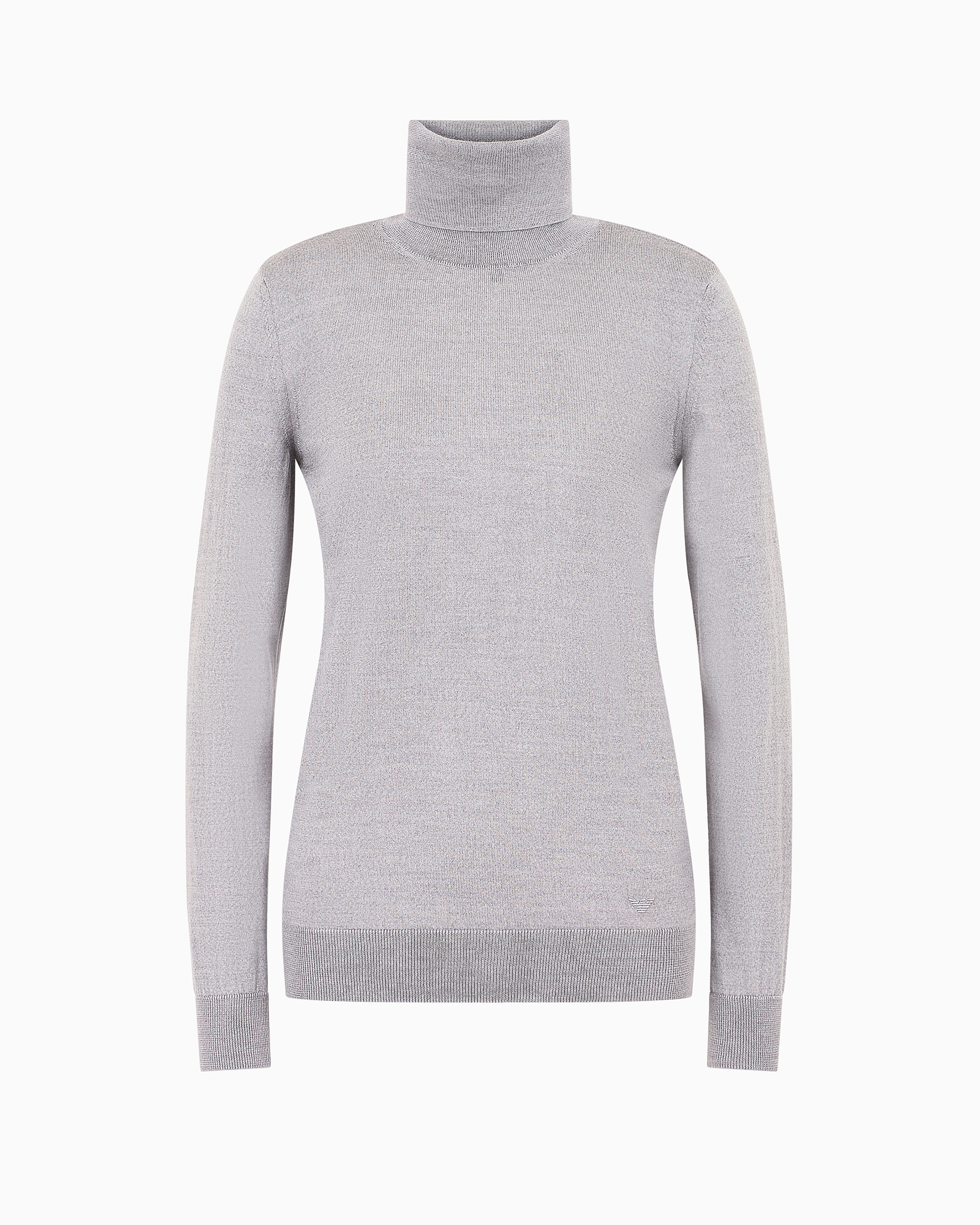 Emporio Armani Official Store Pure Virgin-wool Rollneck In Gray