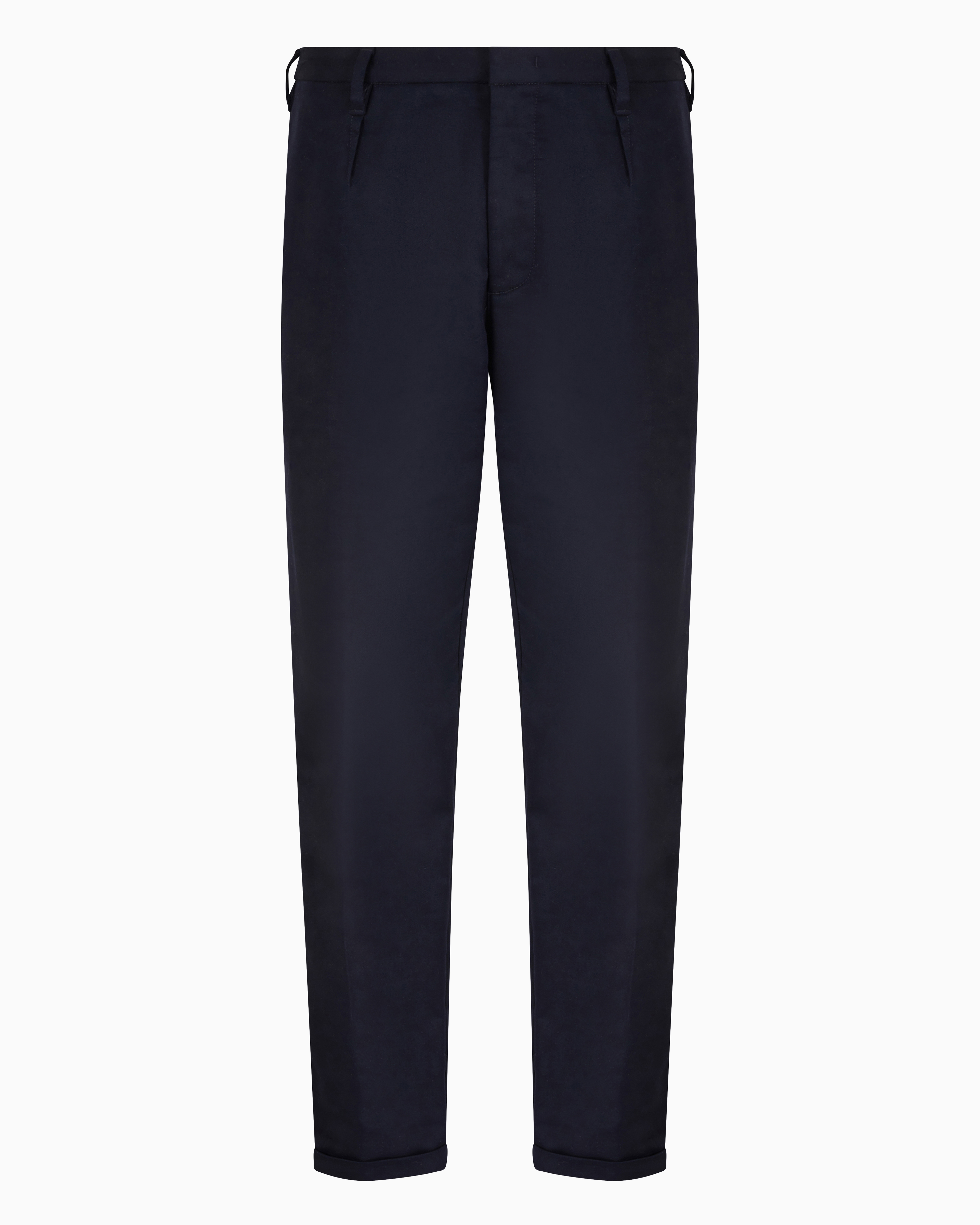 Emporio Armani Official Store Casual Trousers In Navy Blue