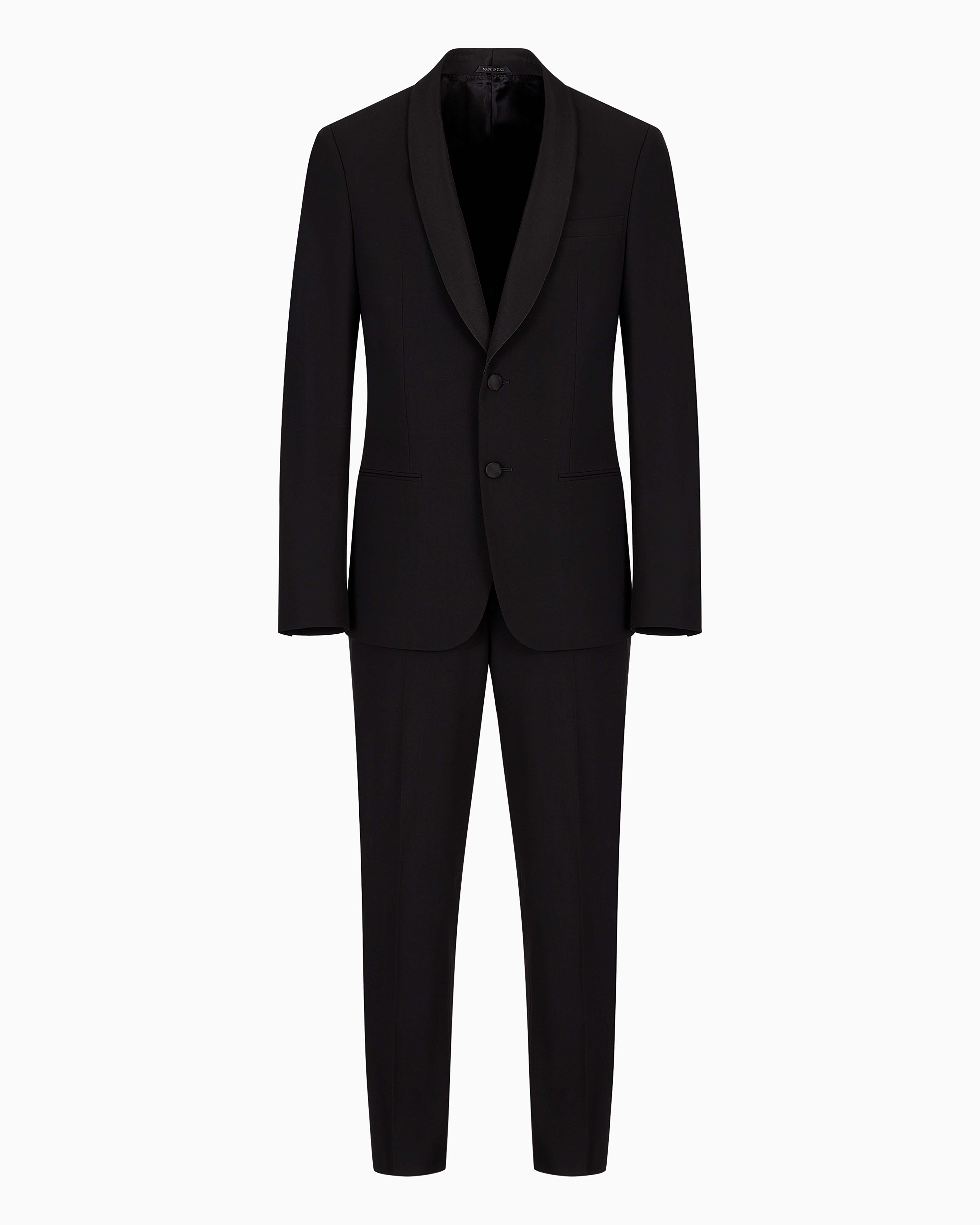 Giorgio Armani Soho Line Single-breasted Tuxedo In Wool Crêpe In Black