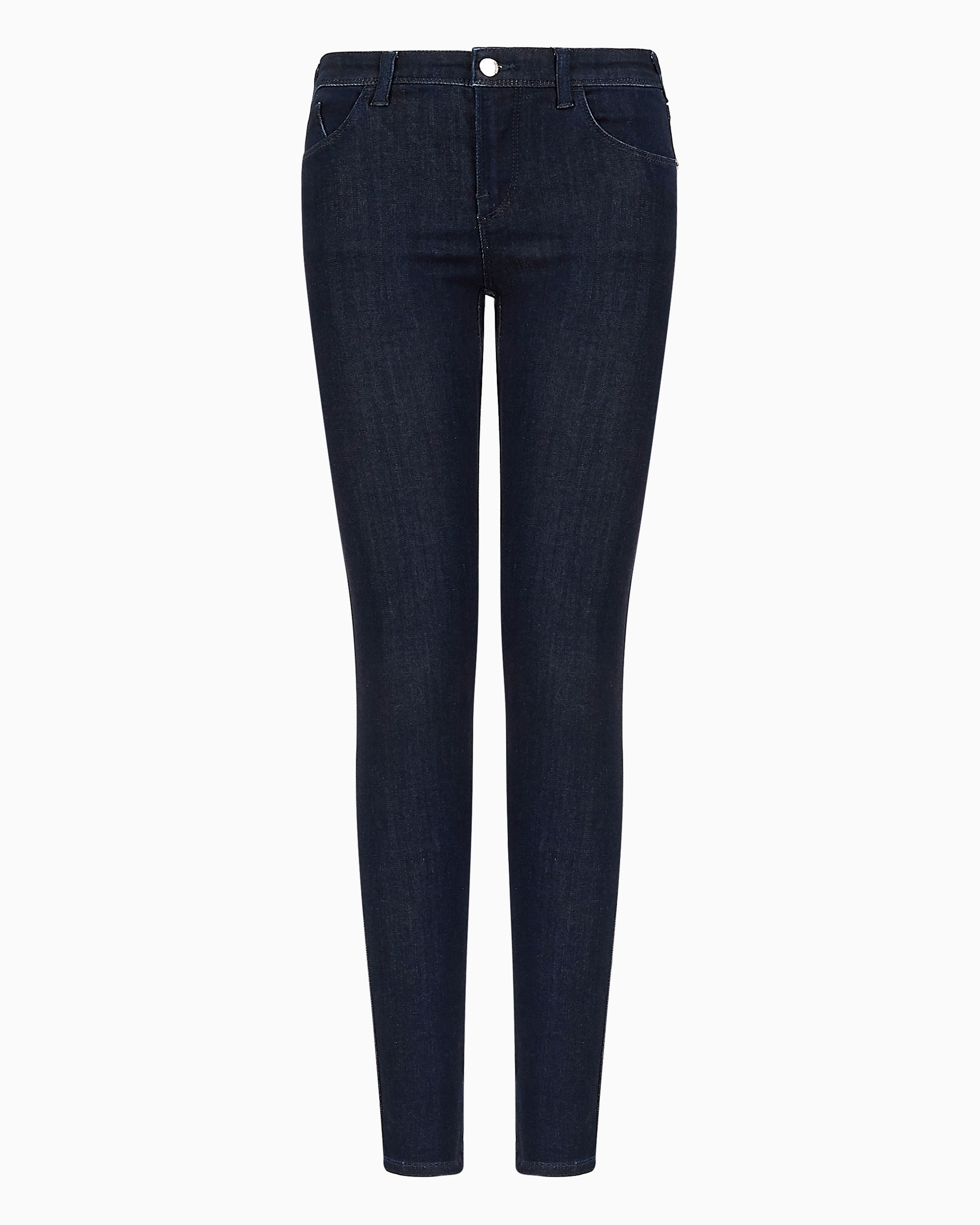 Emporio Armani Official Store J20 High-waisted Super Skinny Leg Jeans In Lyocell Denim In Dark Blue