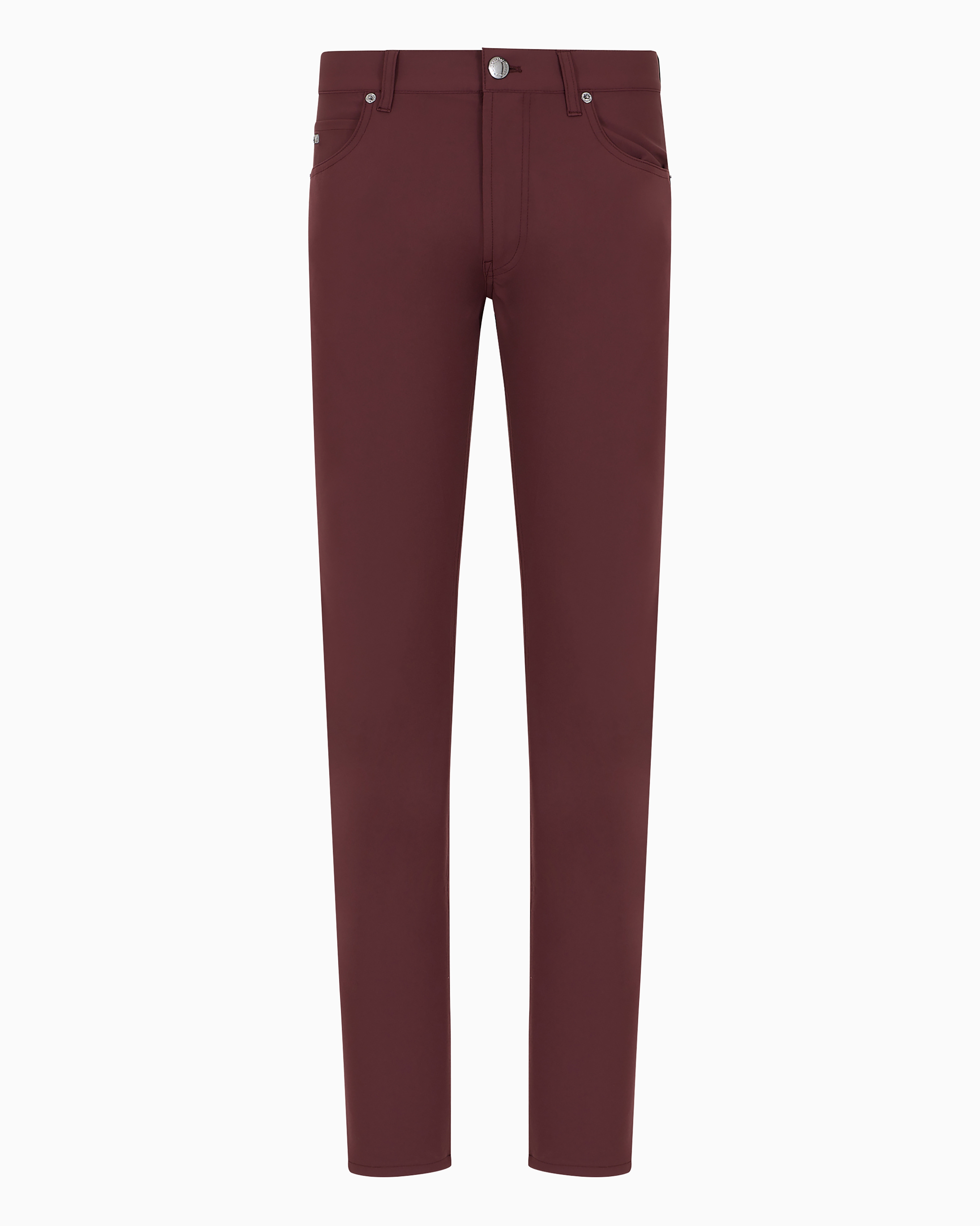 Emporio Armani Official Store J05 Regular-fit Denim Jeans In Bordeaux