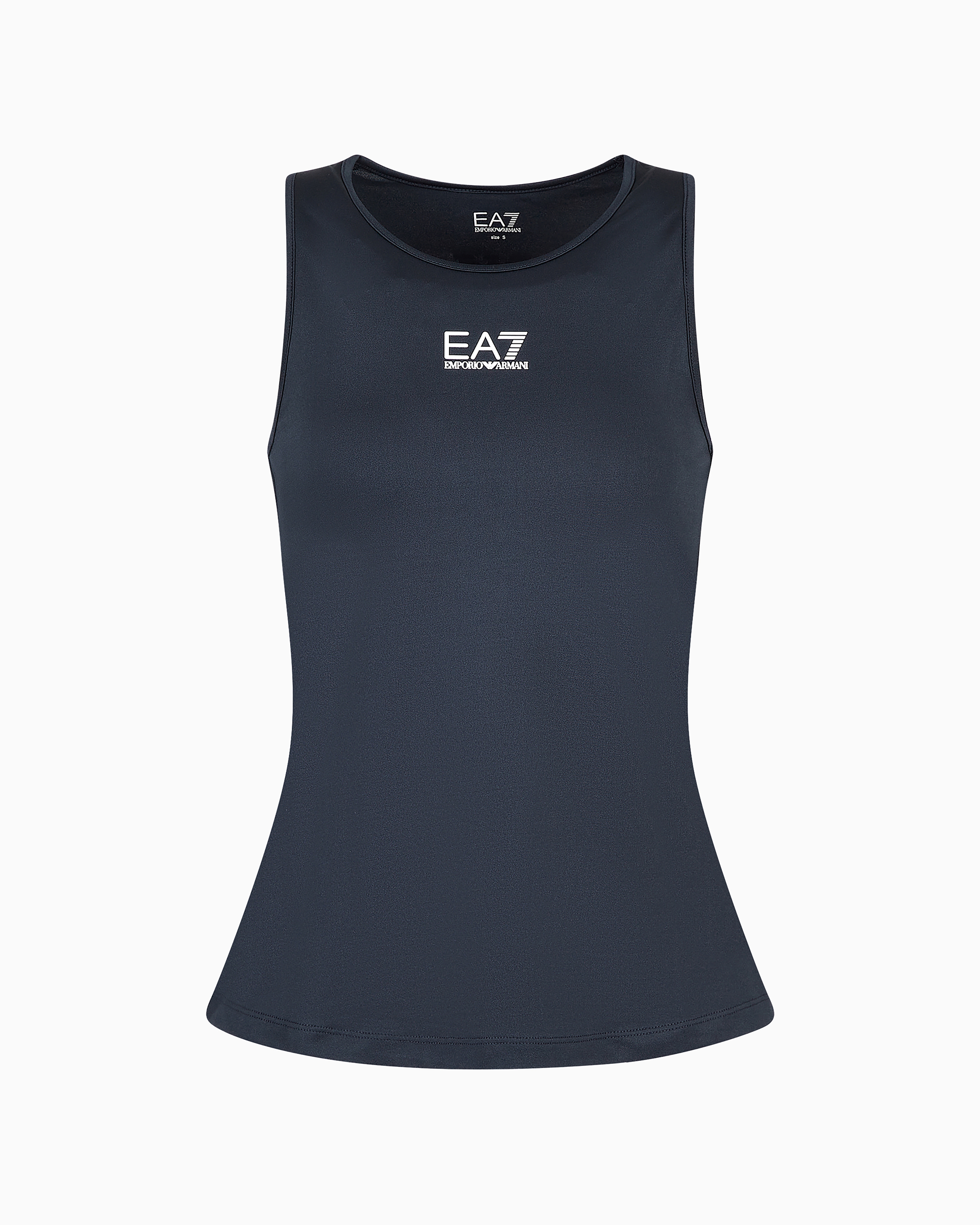 Emporio Armani Tennis Pro Top In Ventus7 Technical Fabric In Navy Blue