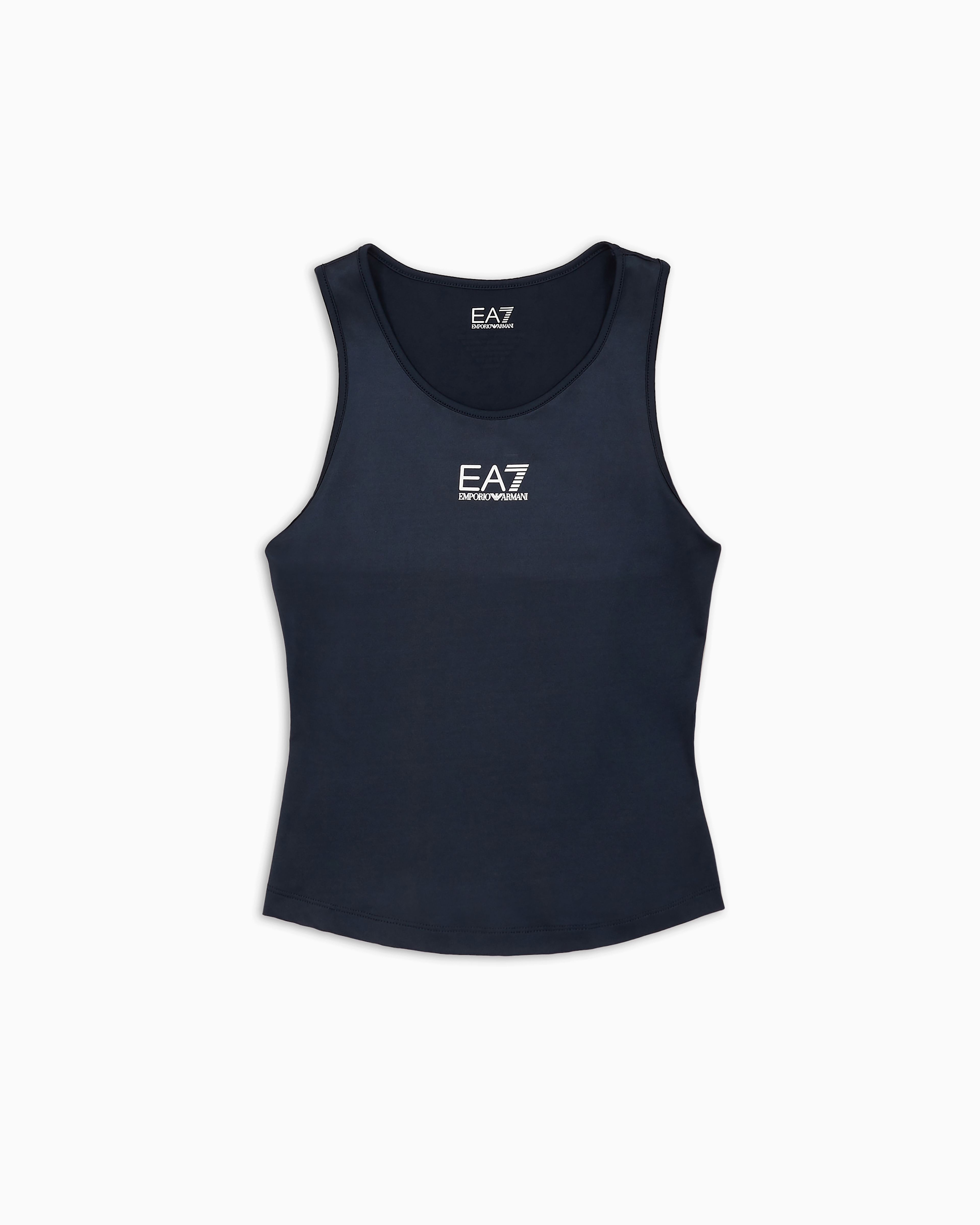 Emporio Armani Tennis Pro Girl Top In Ventus7 Technical Fabric In Navy Blue