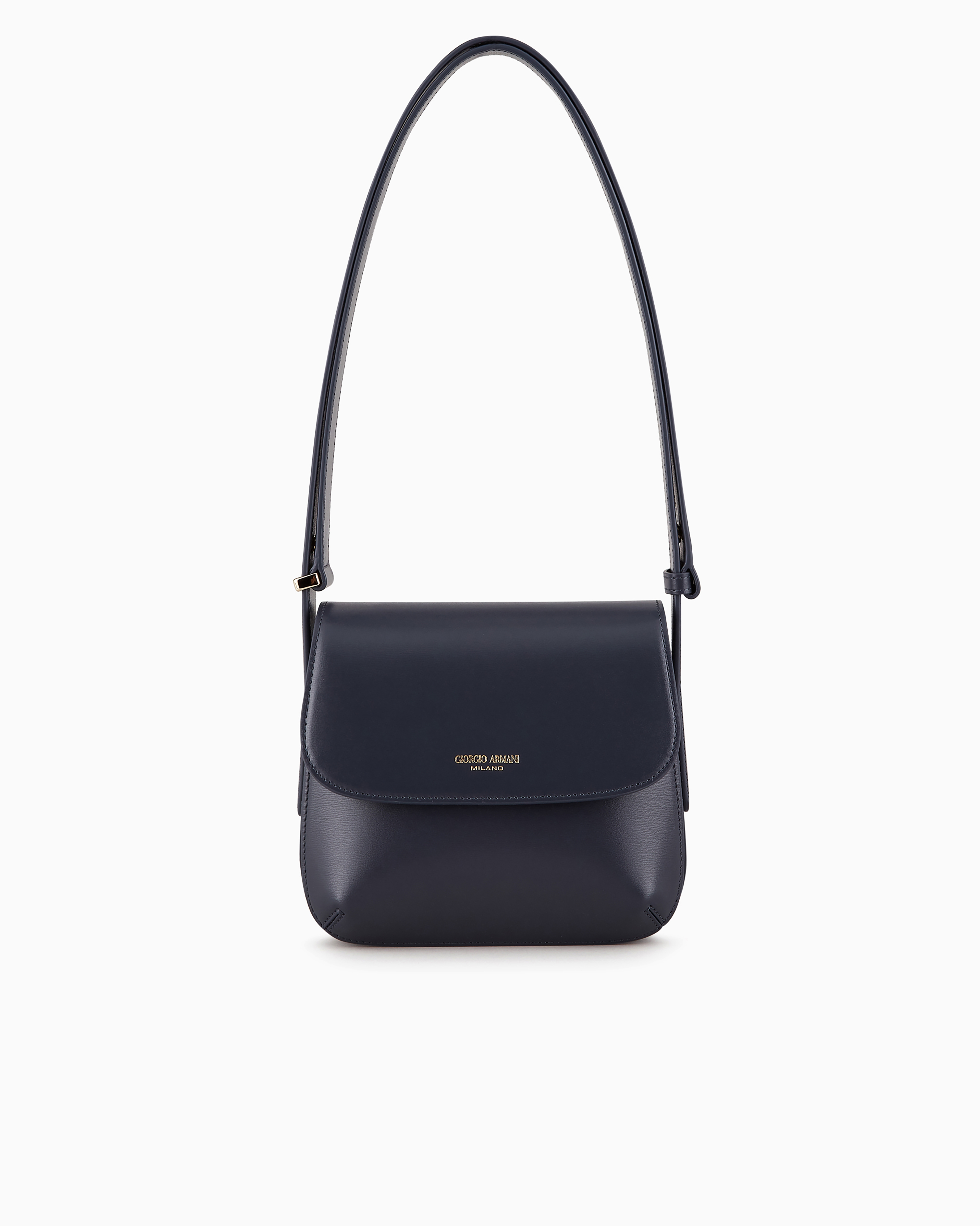 Giorgio Armani Official Store Small Palmellato-leather La Prima Bag In Black